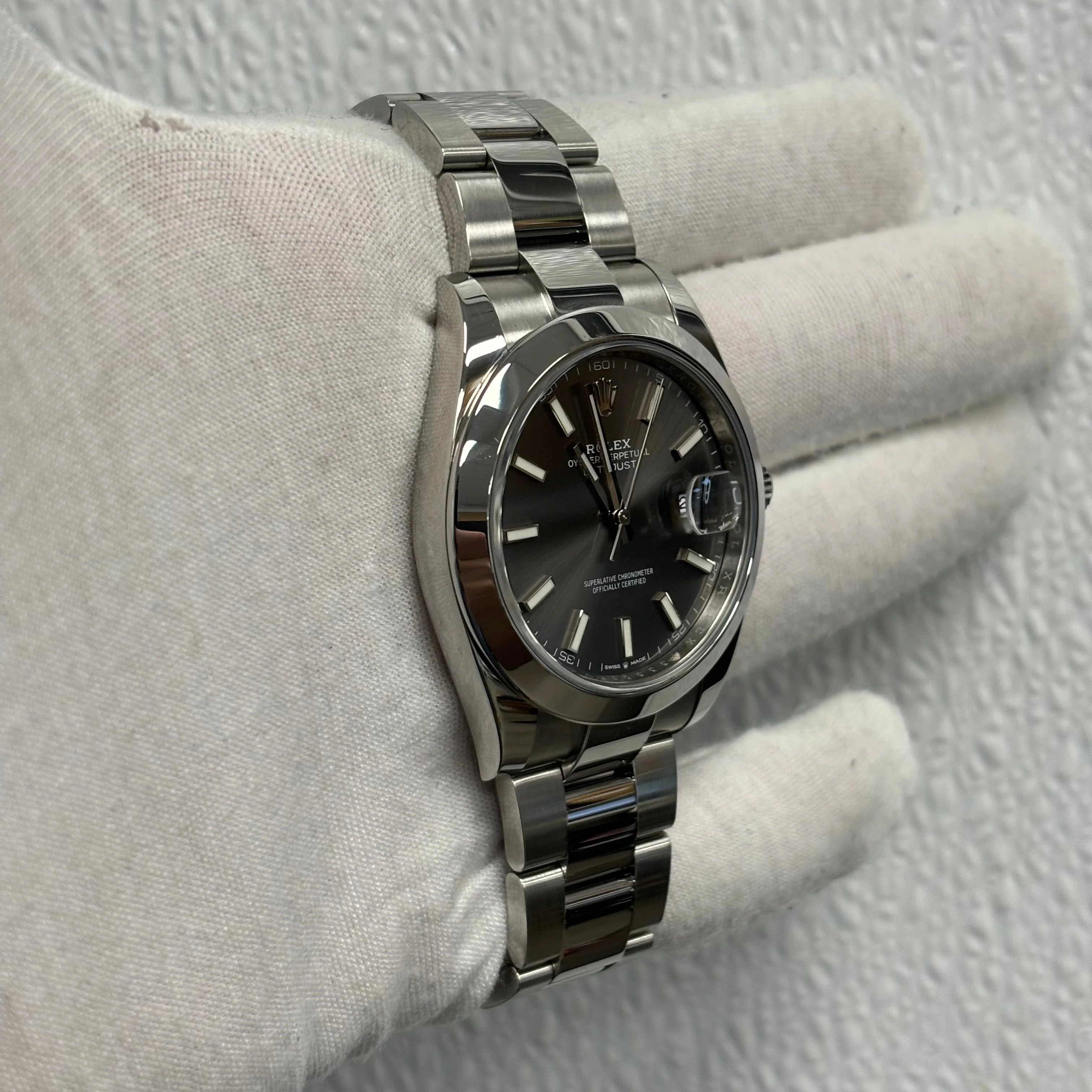 Rolex Datejust 41mm Rhodium Dial Ref# 126300 - Image 3