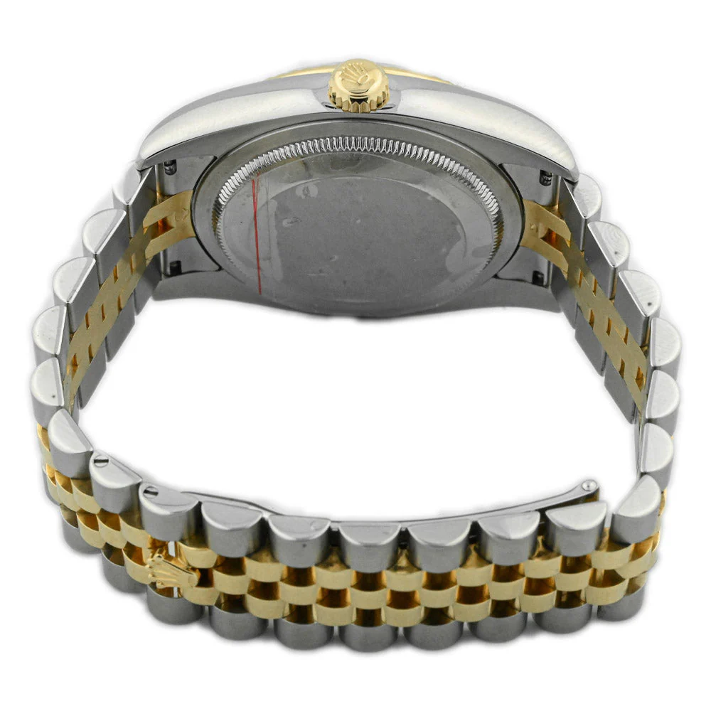 Rolex Datejust Two-Tone Stainless Steel & Yellow Gold 36mm Champagne Stick Dial Watch Reference #: 116233 - Image 4