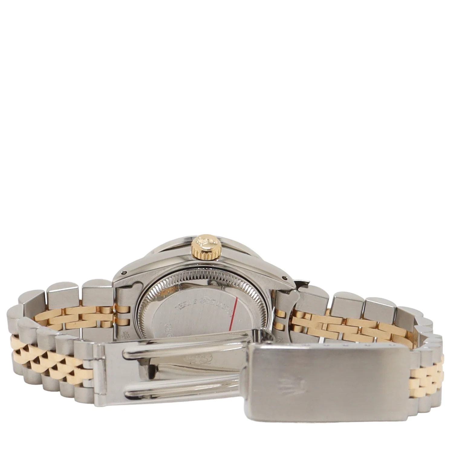 Rolex Datejust Two Tone Yellow Gold & Stainless Steel 26mm Custom White MOP Diamond Dial Watch Reference#: 69173 - Image 5