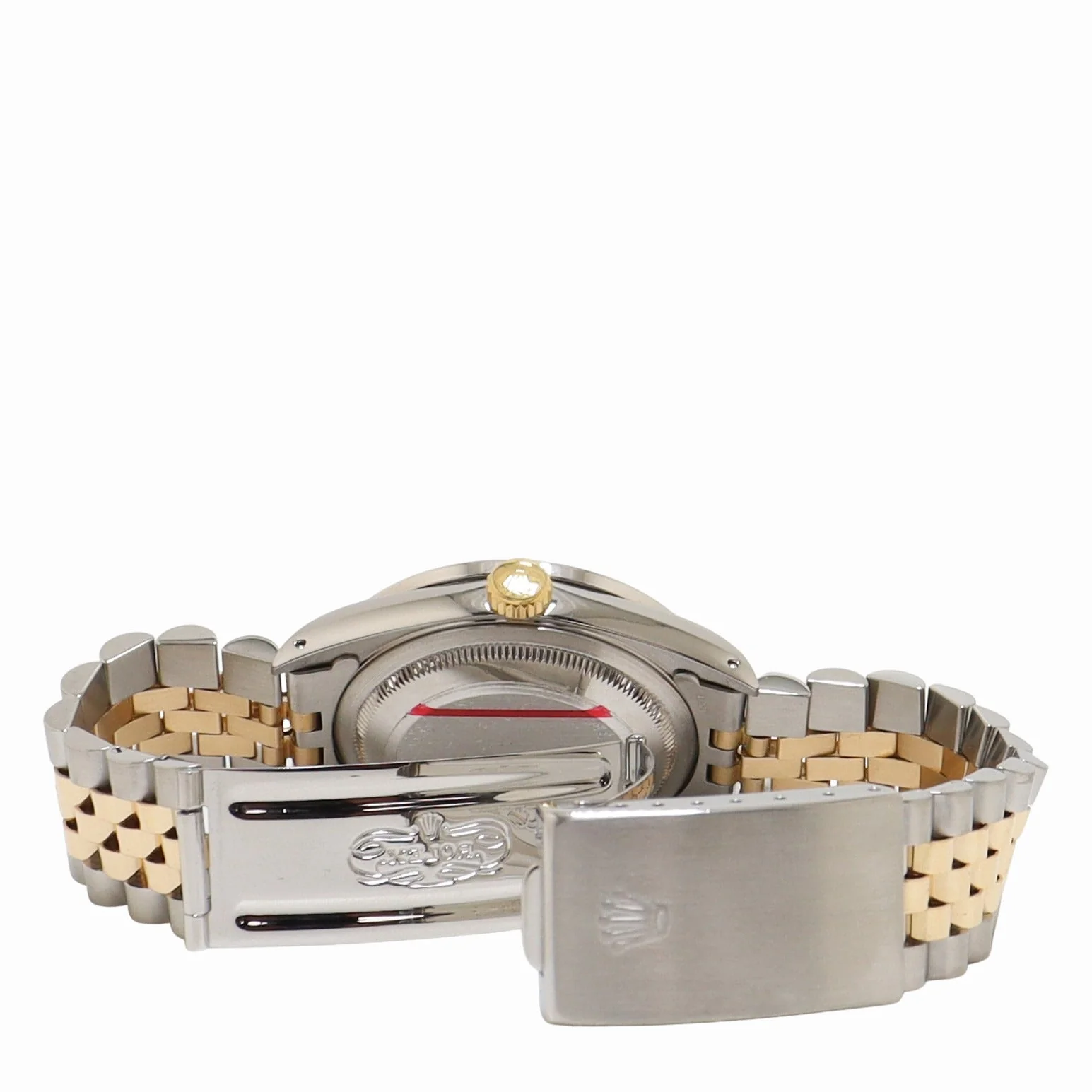 Rolex Datejust Two Tone Yellow Gold & Steel 36mm Custom White MOP Diamond Dial Watch Reference #16233 - Image 5