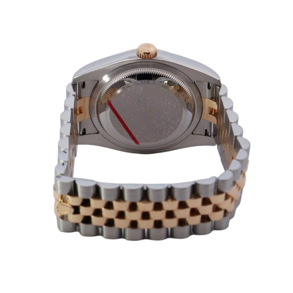 Rolex Datejust Two Tone Yellow Gold & Steel 36mm Silver Diamond Dial Watch Reference #: 116233 - Image 4