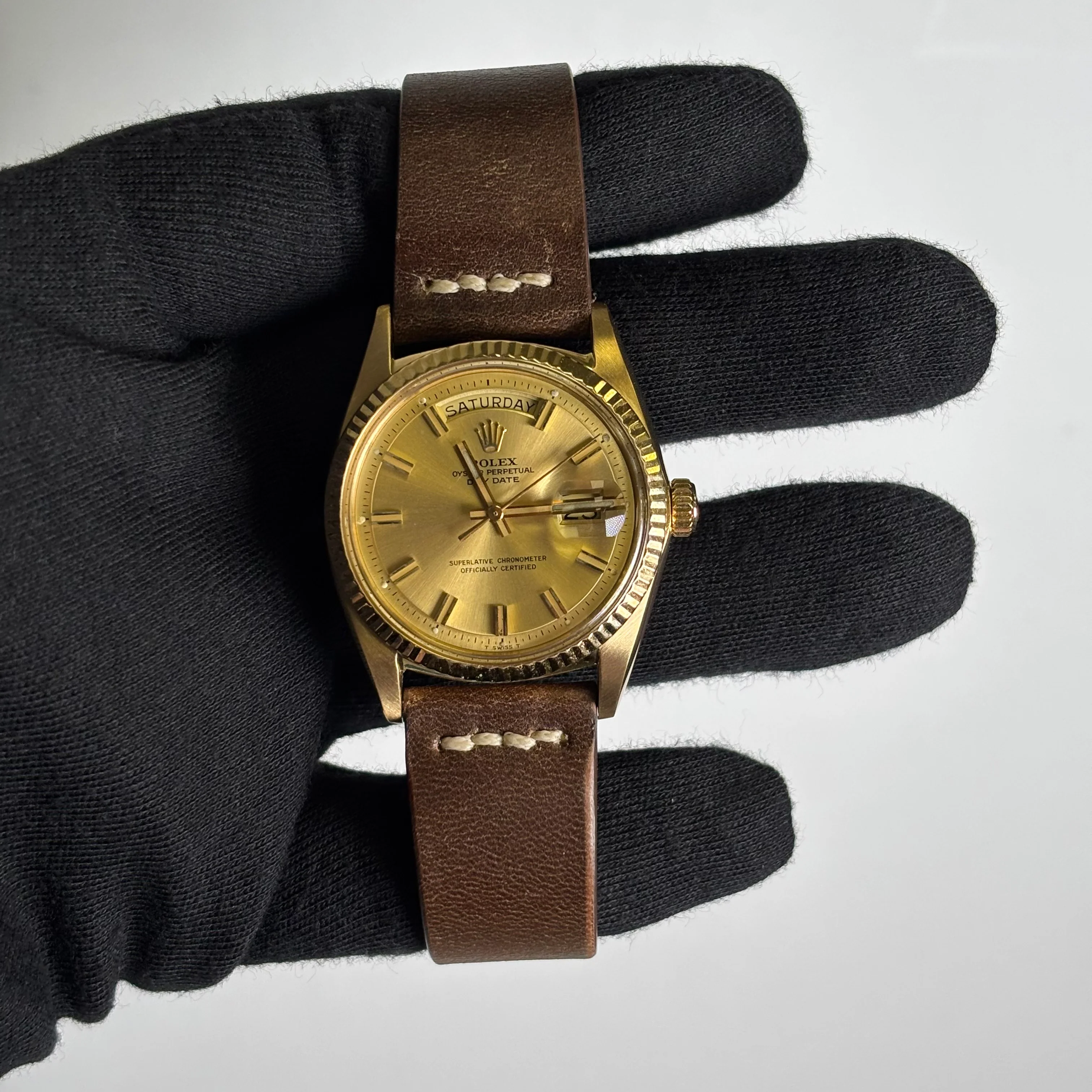 Rolex Day-Date 36mm Champagne Dial Watch Ref# 1803 - Image 2
