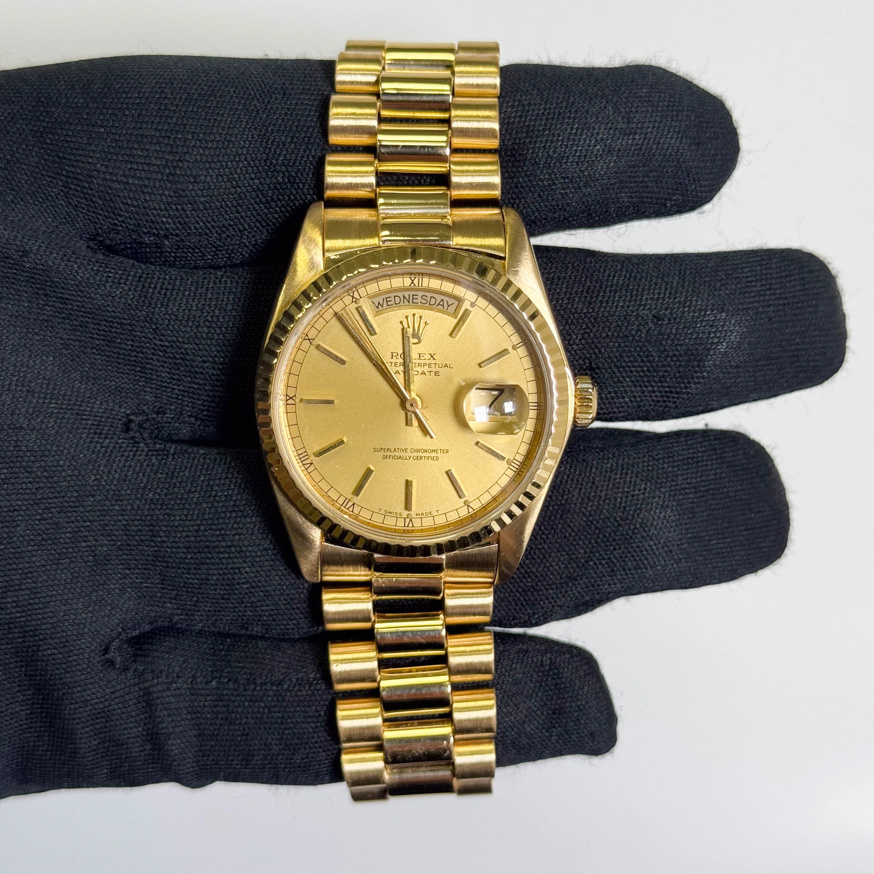 Rolex Day-Date 36mm Champagne Dial Watch Ref# 18038 - Image 2