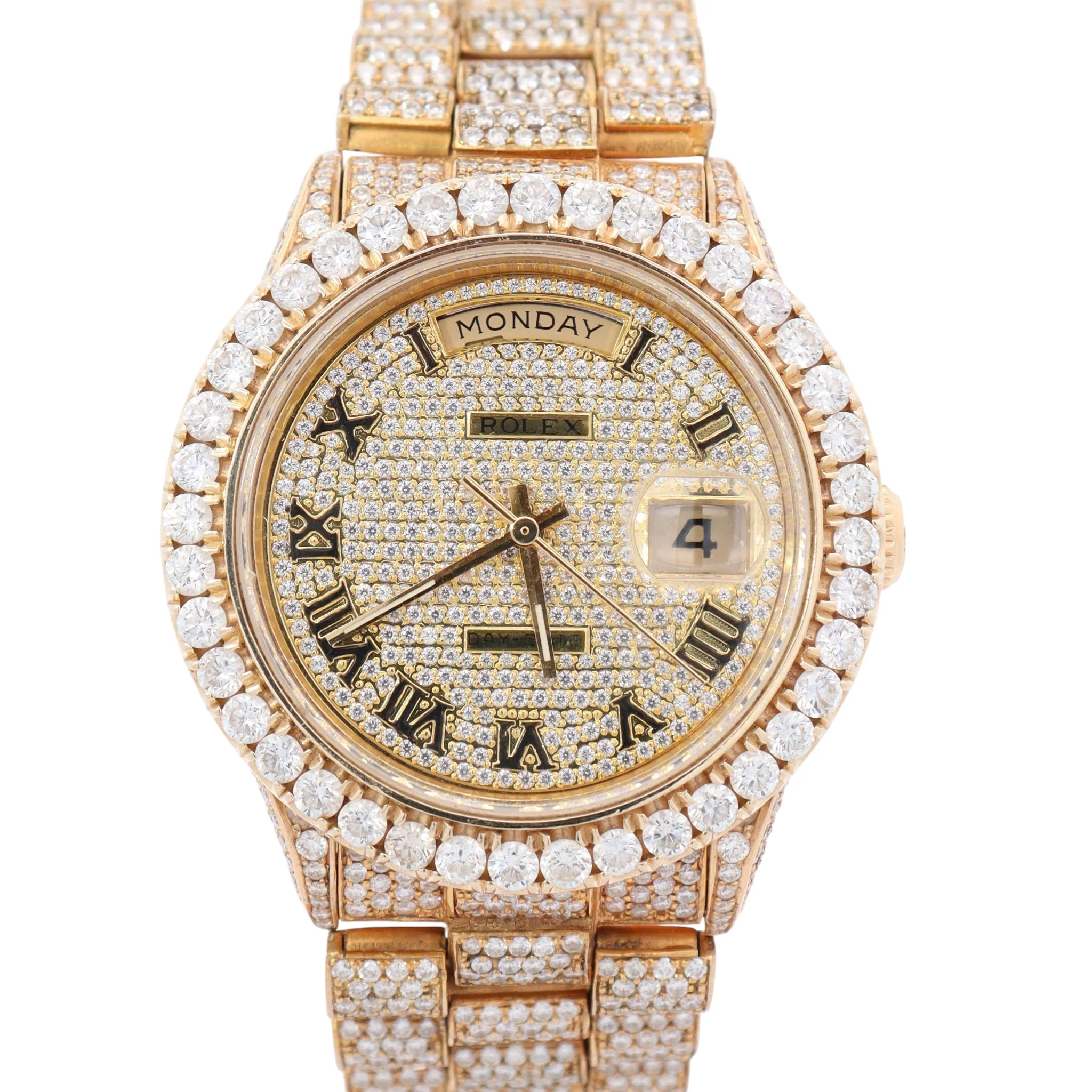 Rolex Day-Date 36mm Iced Out Dial Watch Ref# 18038
