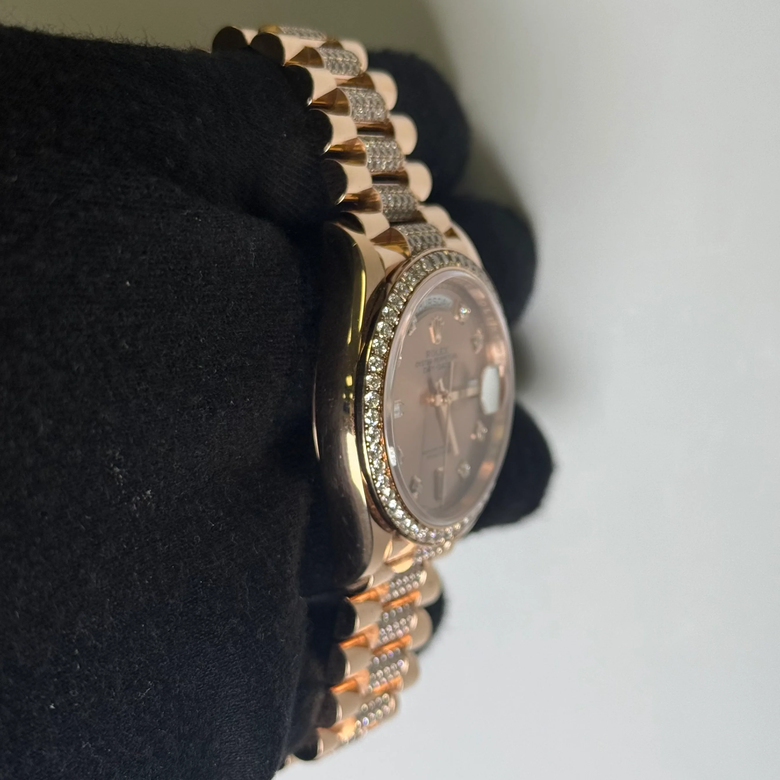 Rolex Day-Date 36mm Everose Dial Watch Ref# 128345RBR - Image 4