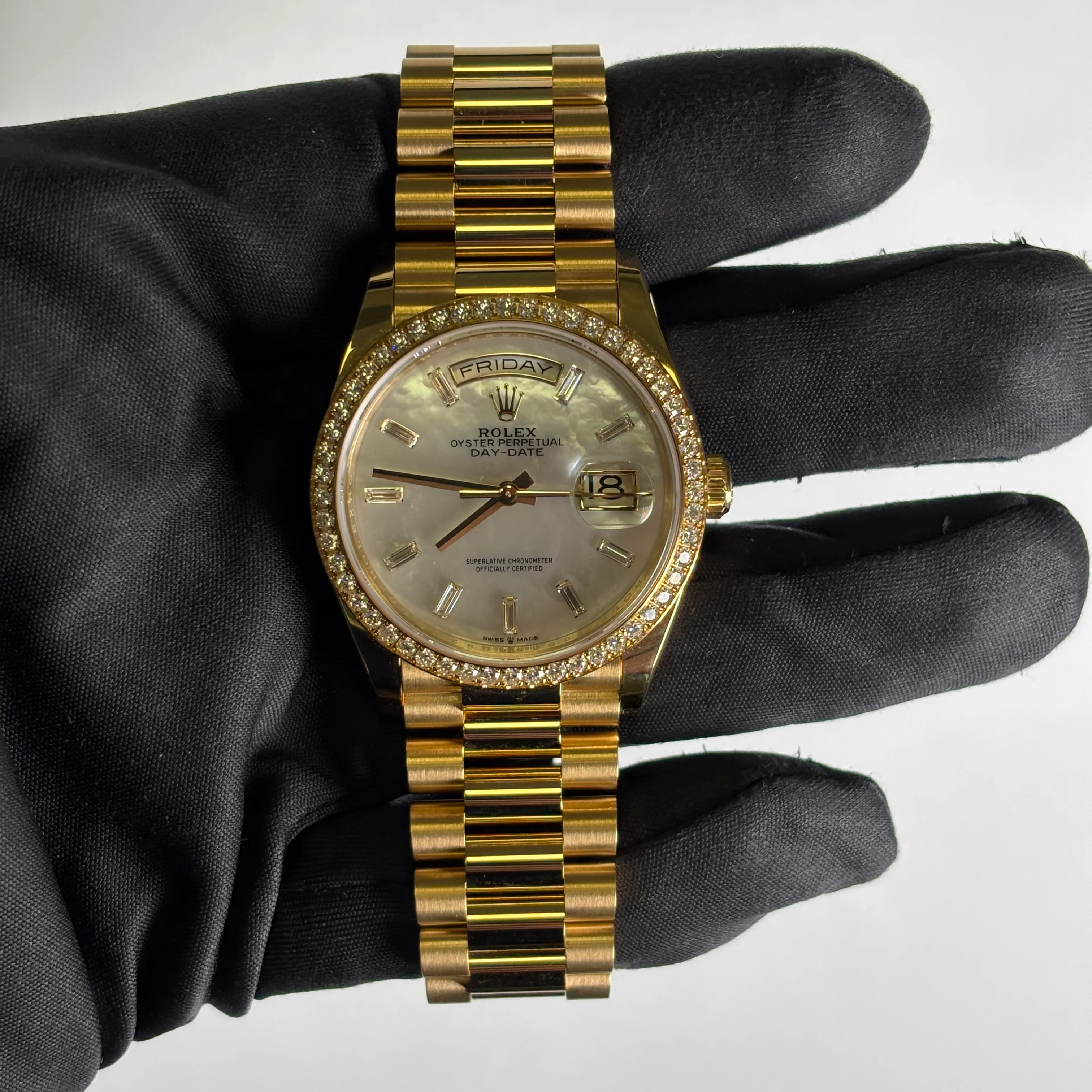 Rolex Day-Date 36mm MOP Dial Watch Ref# 128348RBR - Image 2