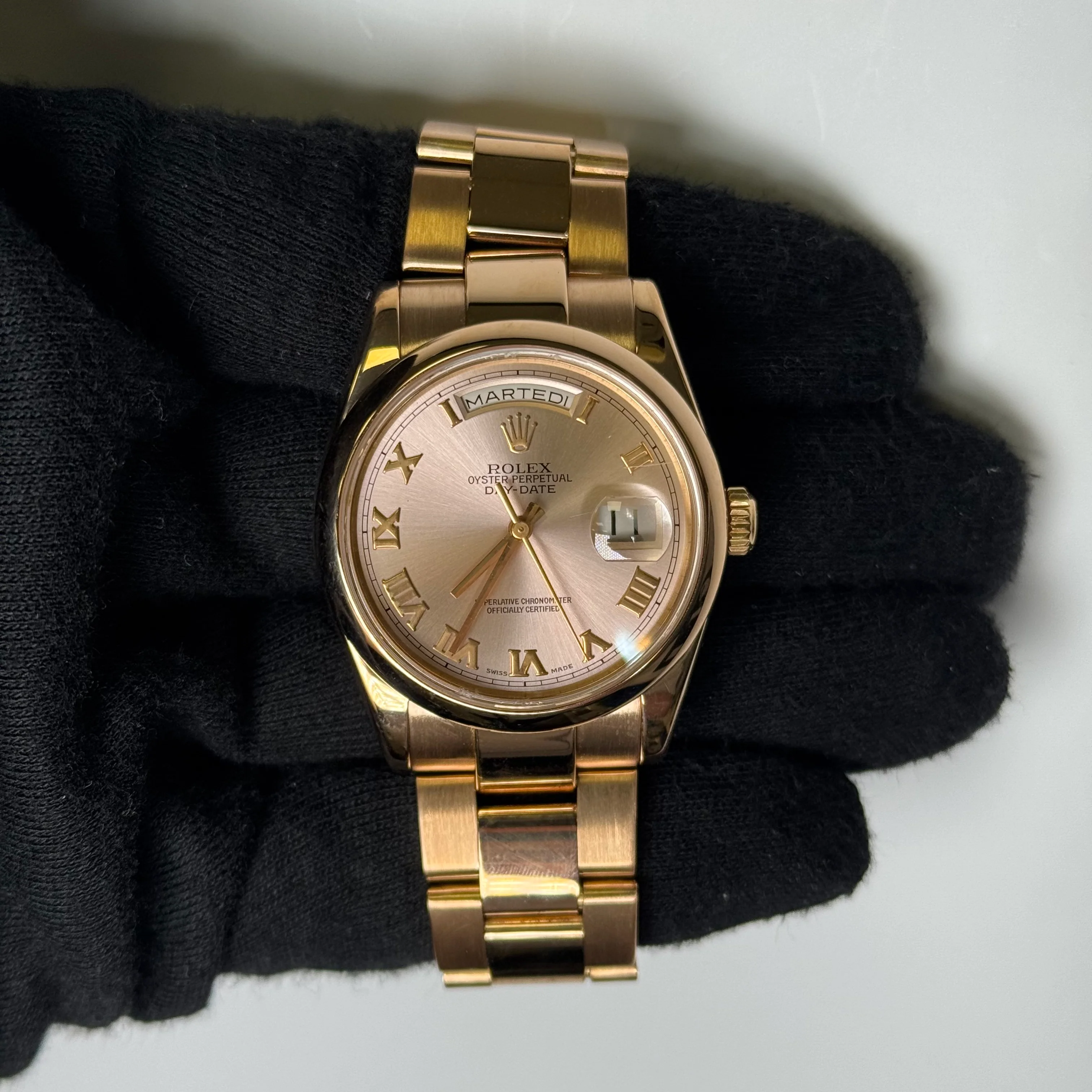 Rolex Day-Date 36mm Sunkiss Dial Watch Ref# 118205 - Image 2