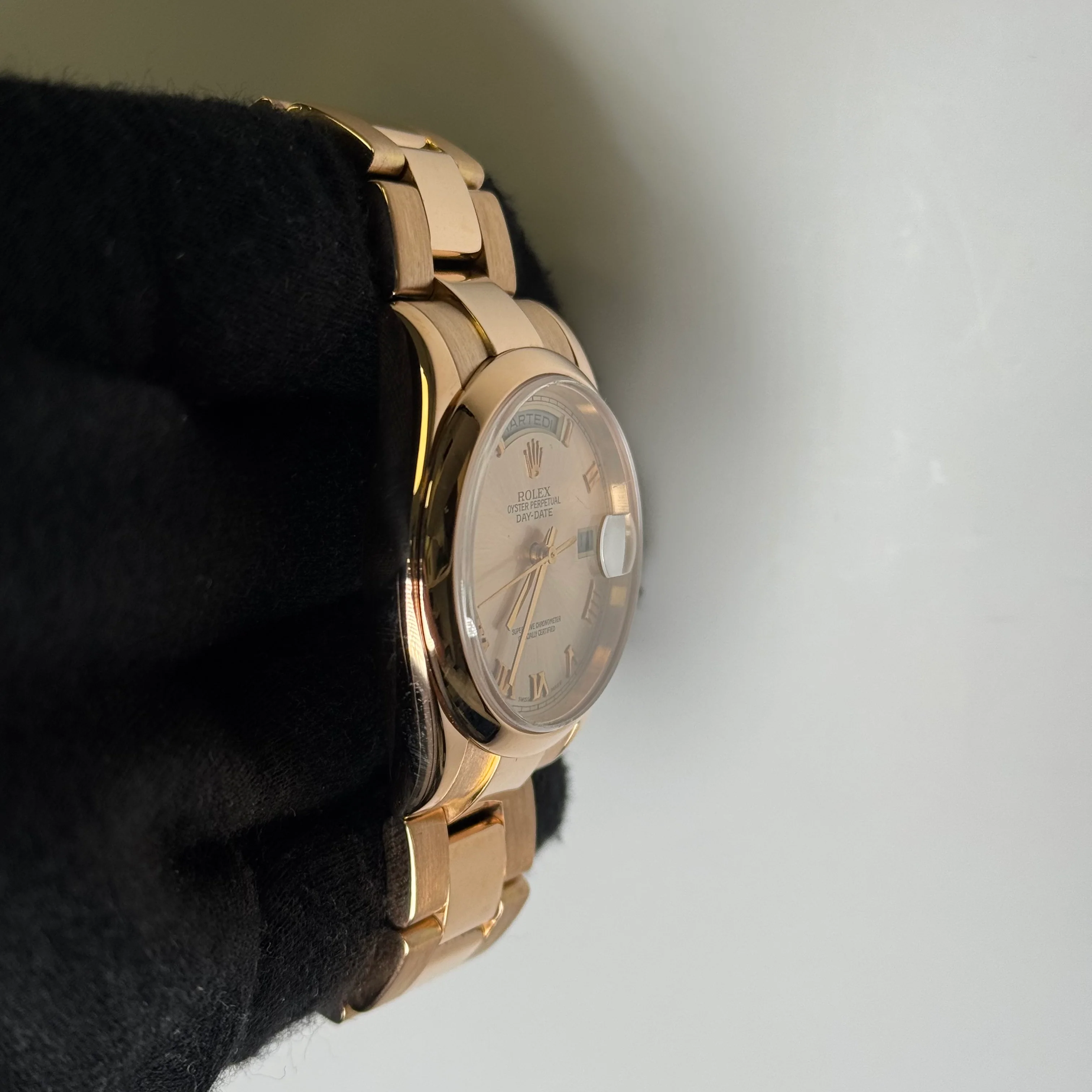 Rolex Day-Date 36mm Sunkiss Dial Watch Ref# 118205 - Image 3