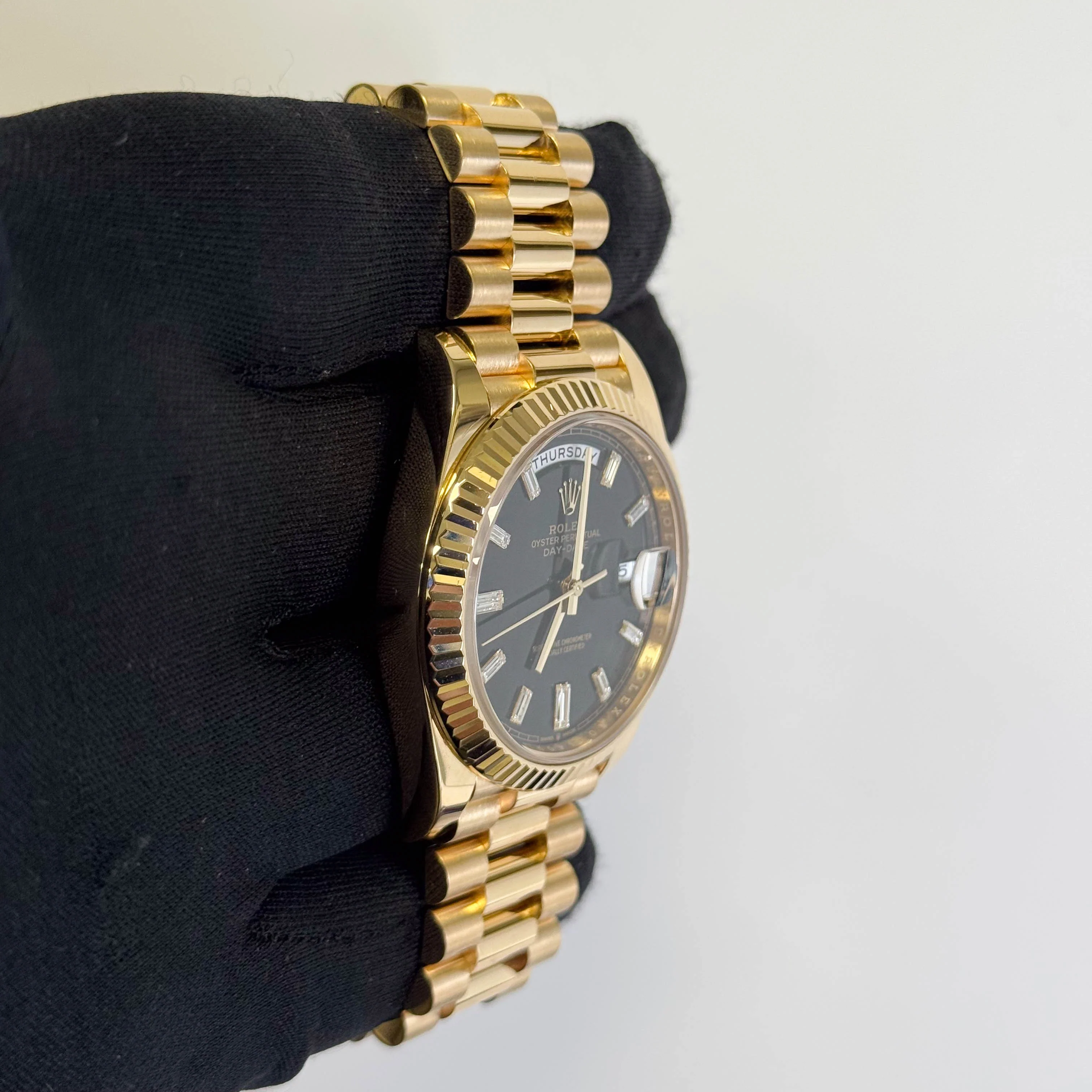 Rolex Day-Date 40mm Black Dial Watch Ref# 228238 - Image 3