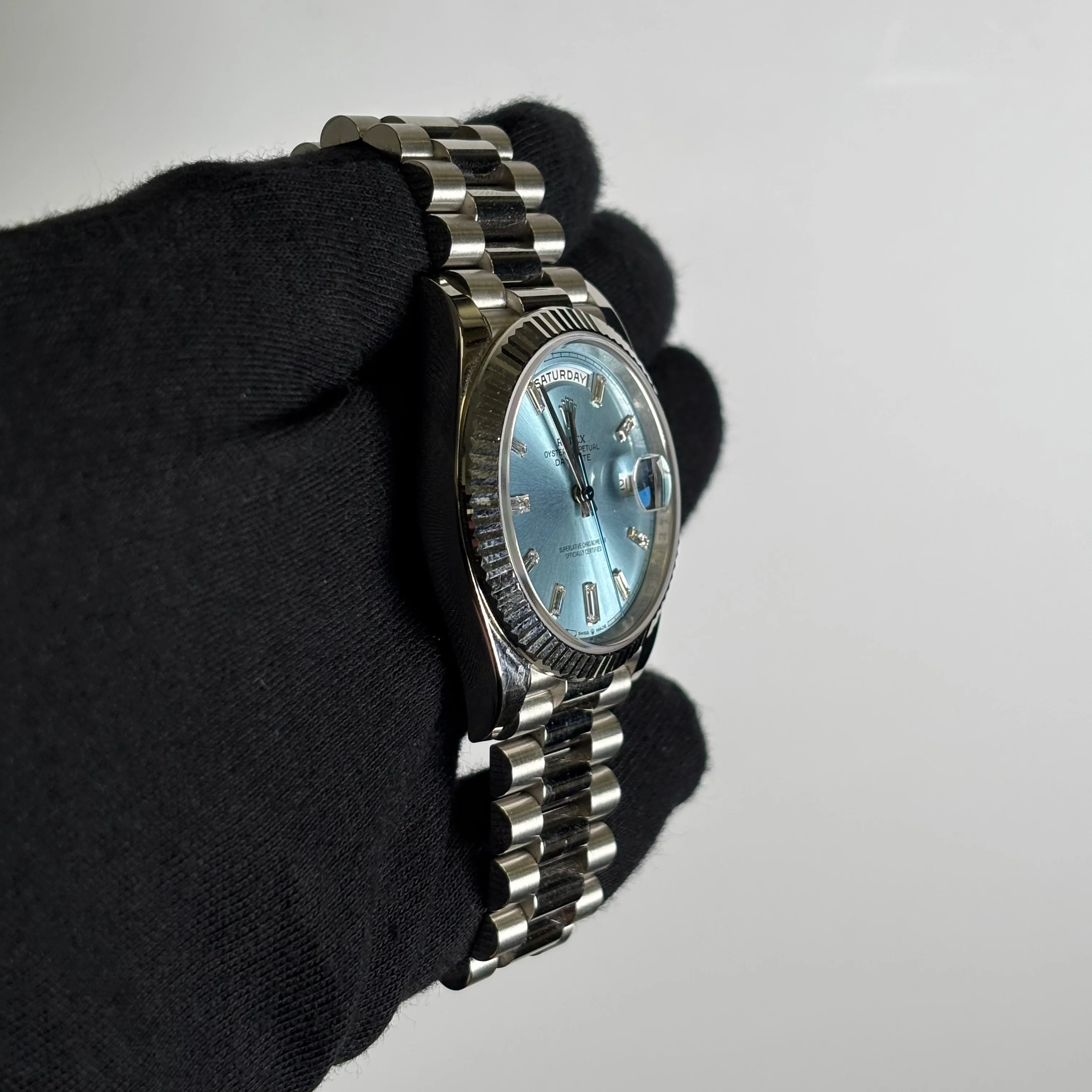 Rolex Day-Date 40mm Blue Dial Watch Ref# 228236 - Image 3