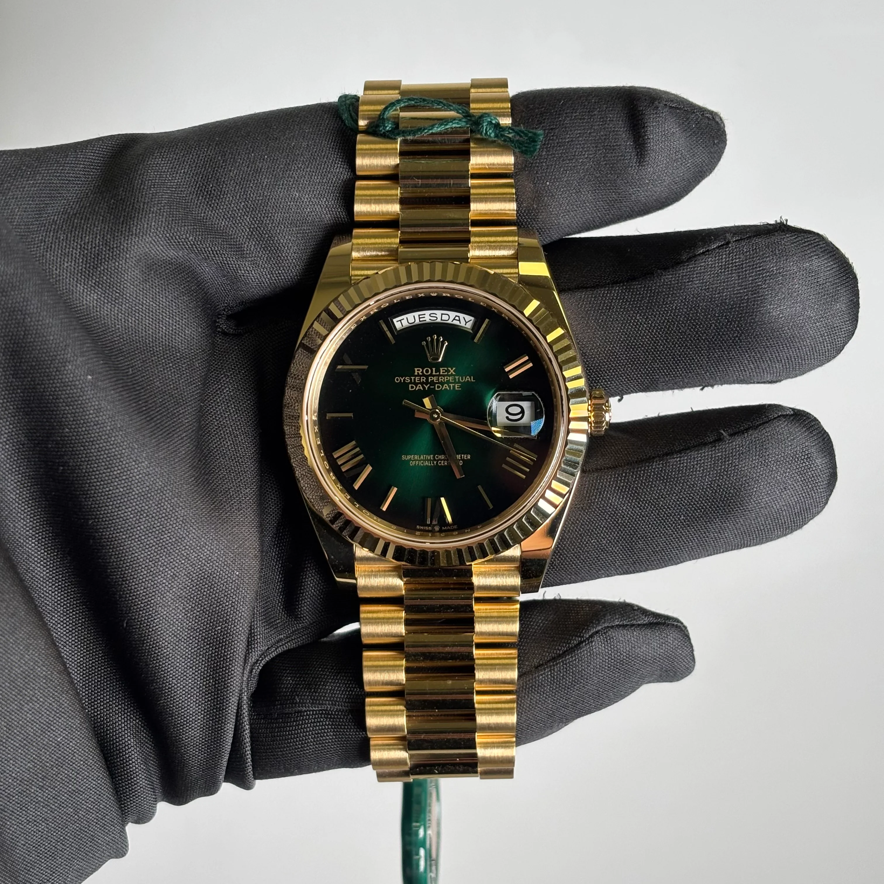 Rolex Day-Date 40mm Green Dial Watch Ref# 228238 - Image 2