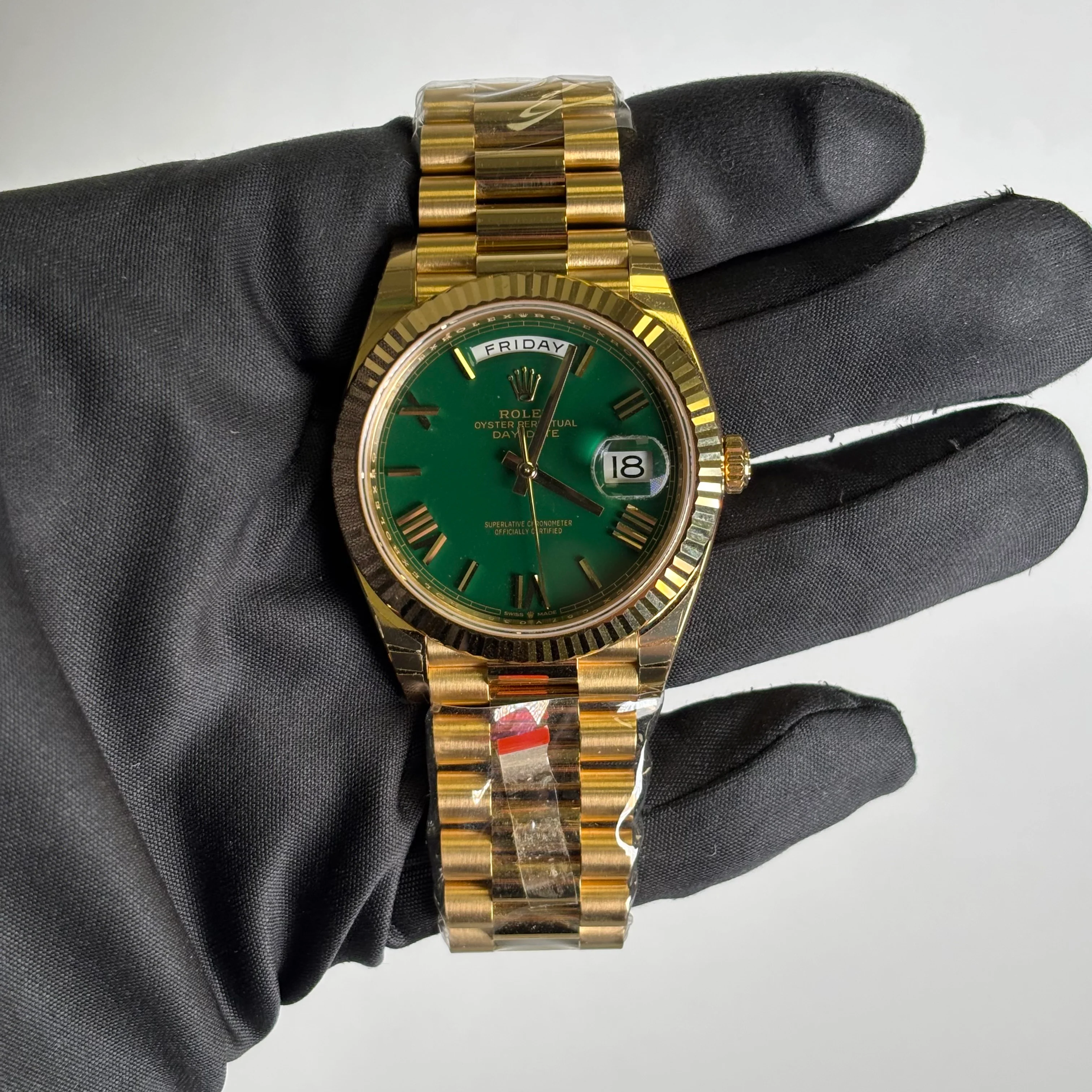Rolex Day-Date 40mm Green Dial Watch Ref# 228238 - Image 2
