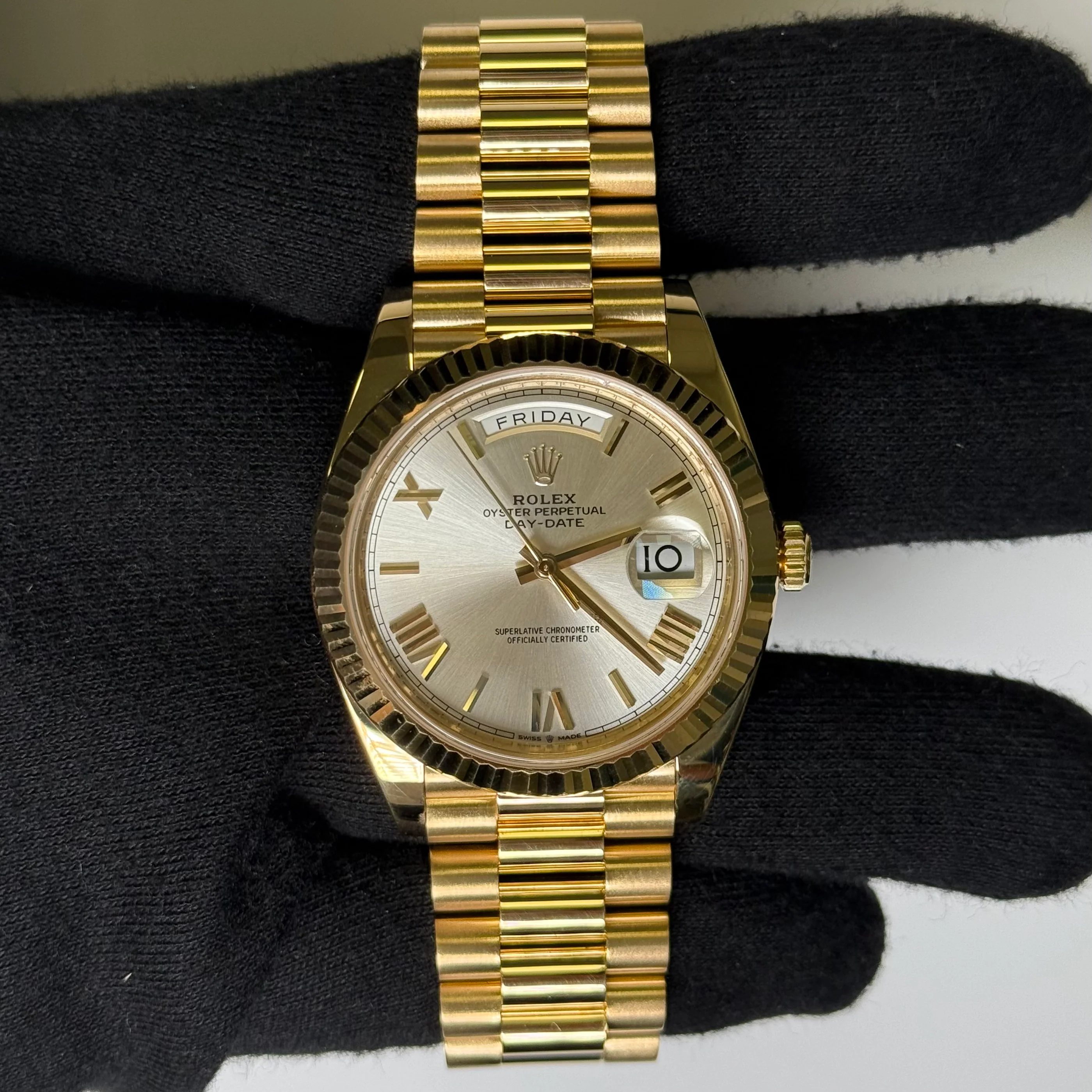 Rolex Day-Date 40mm Silver Dial Watch Ref# 228238 - Image 2
