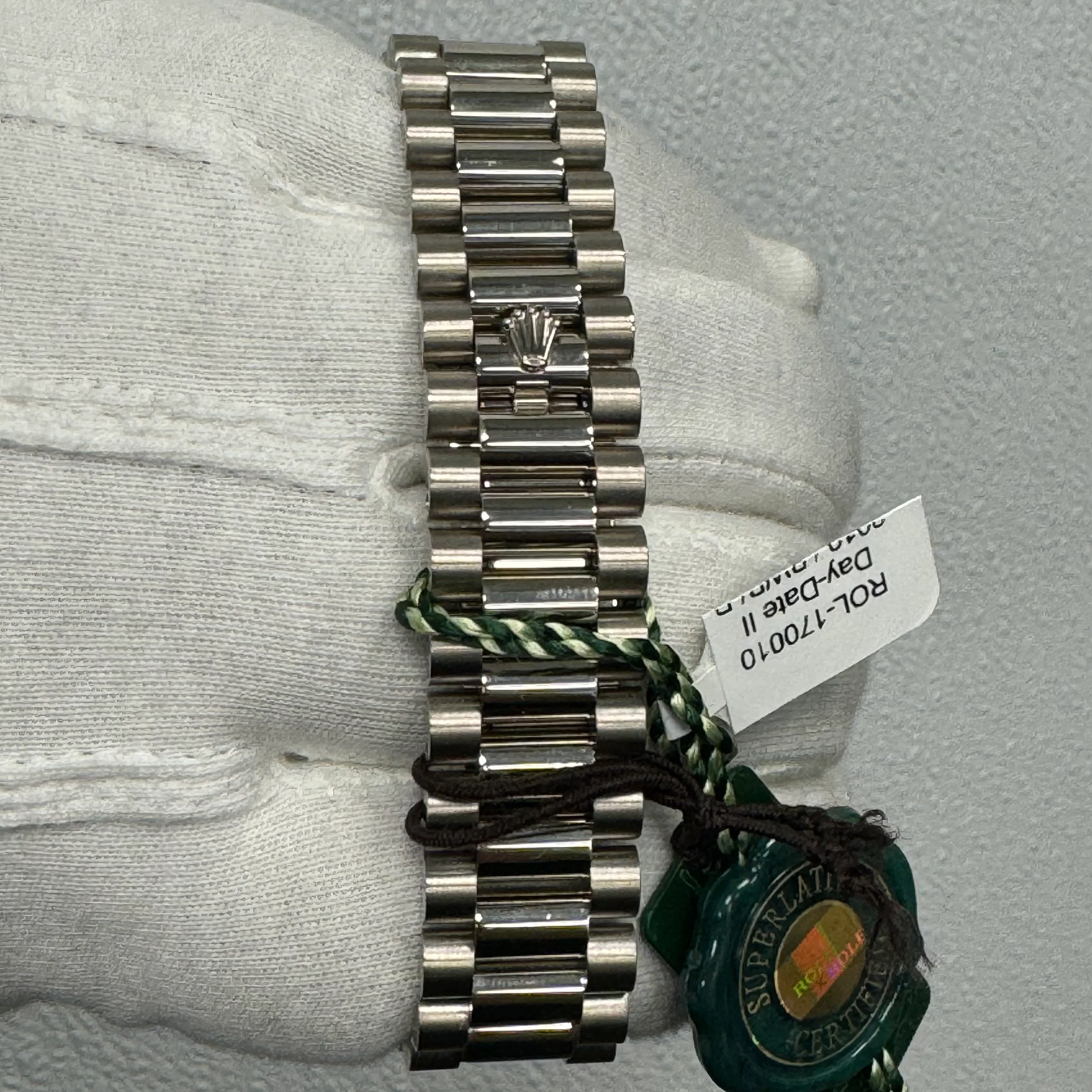 Rolex Day-Date II 41mm Silver Dial Watch Ref# 218239 - Image 5