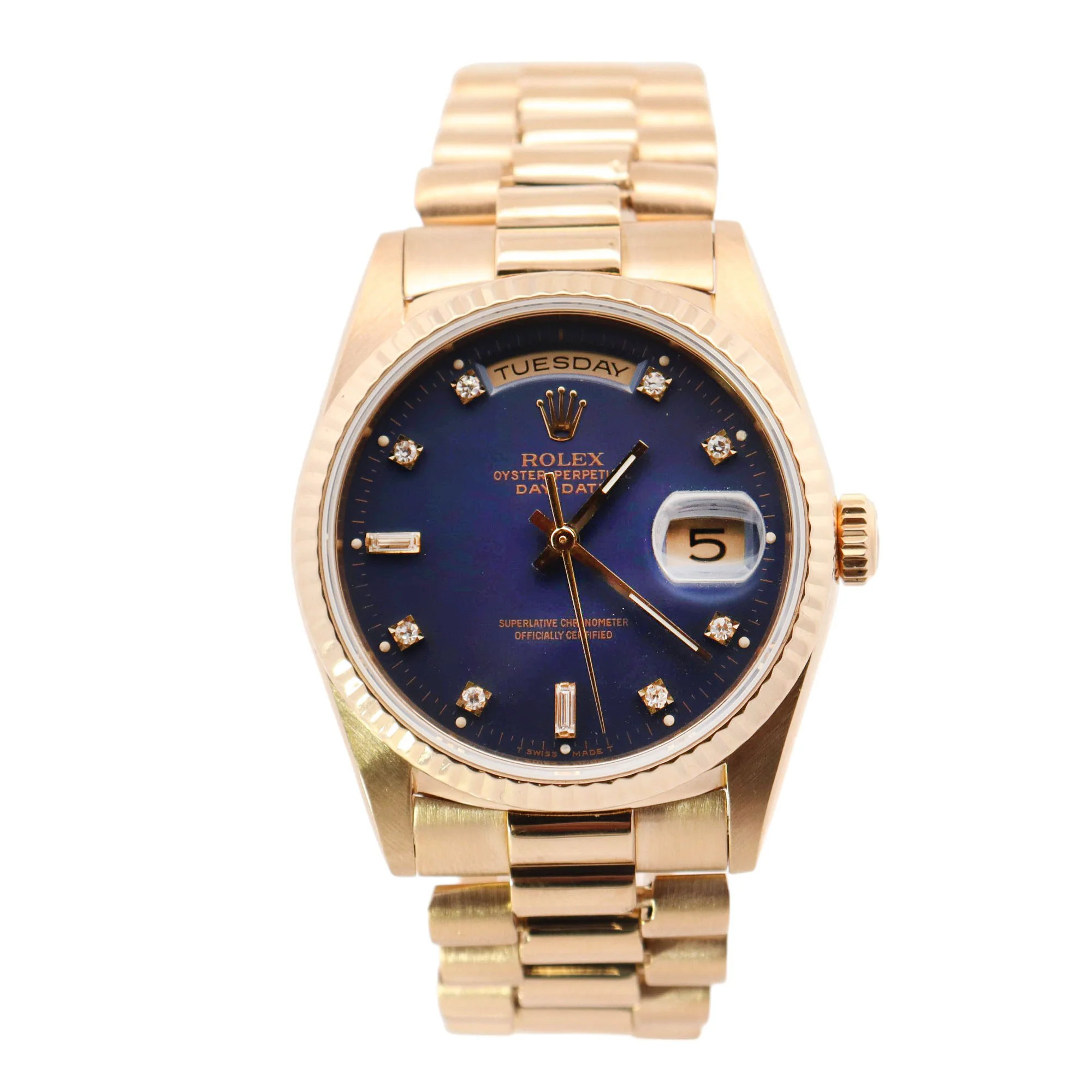 Rolex Day-Date 36mm Blue Dial Watch Ref# 18238