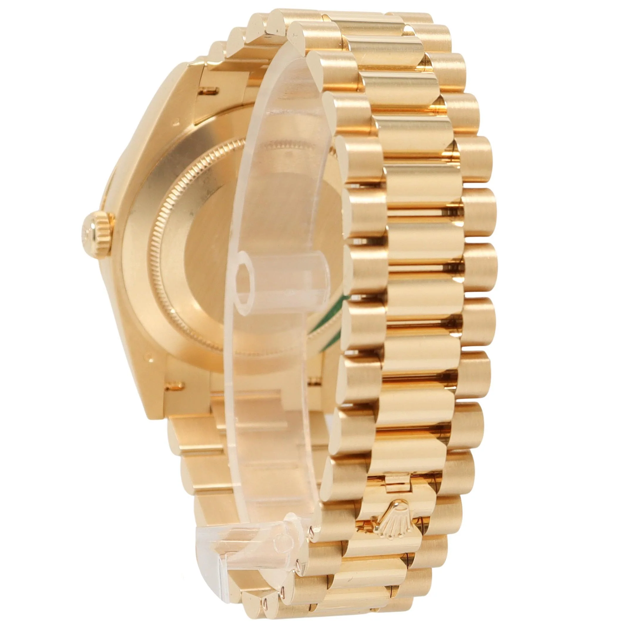 Rolex Day-Date 40mm Yellow Gold Champagne Baguette Dial Watch Reference# 228348RBR - Image 3