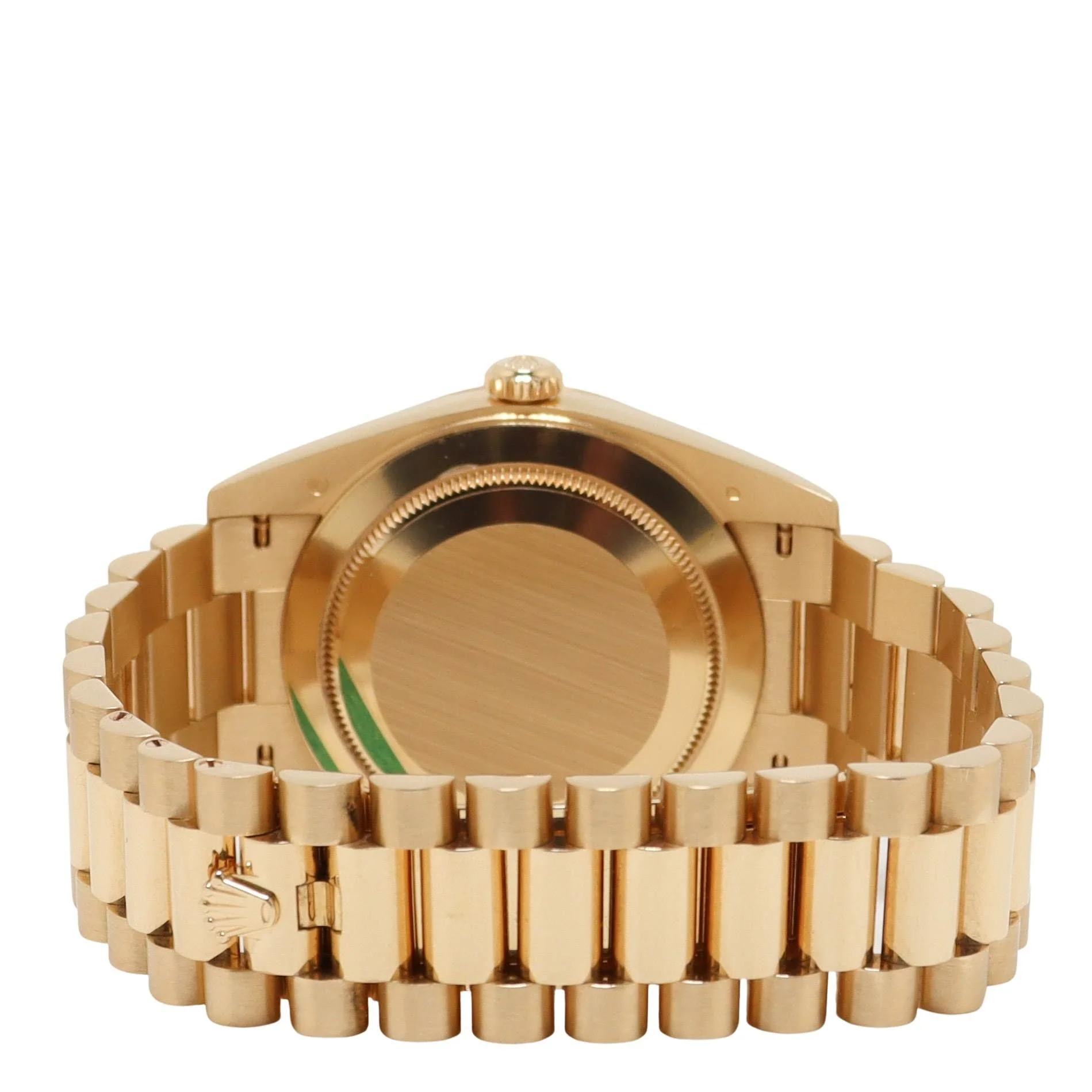 Rolex Daydate Yellow Gold 40mm Silver Diagonal Stick Dial Watch Reference#: 228238 - Image 4