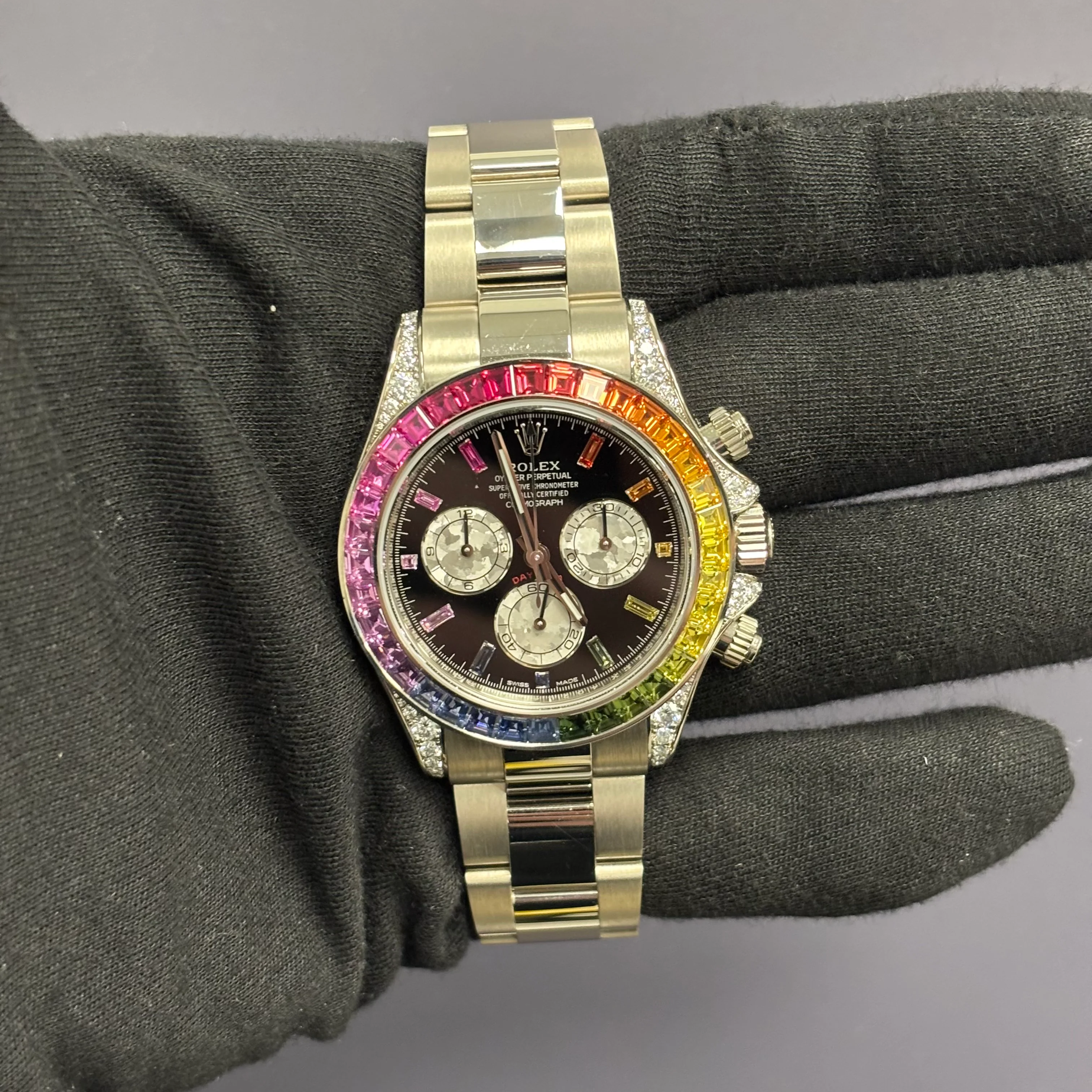 Rolex Daytona 40mm Black Dial Watch Ref# 116599RBOW - Image 2