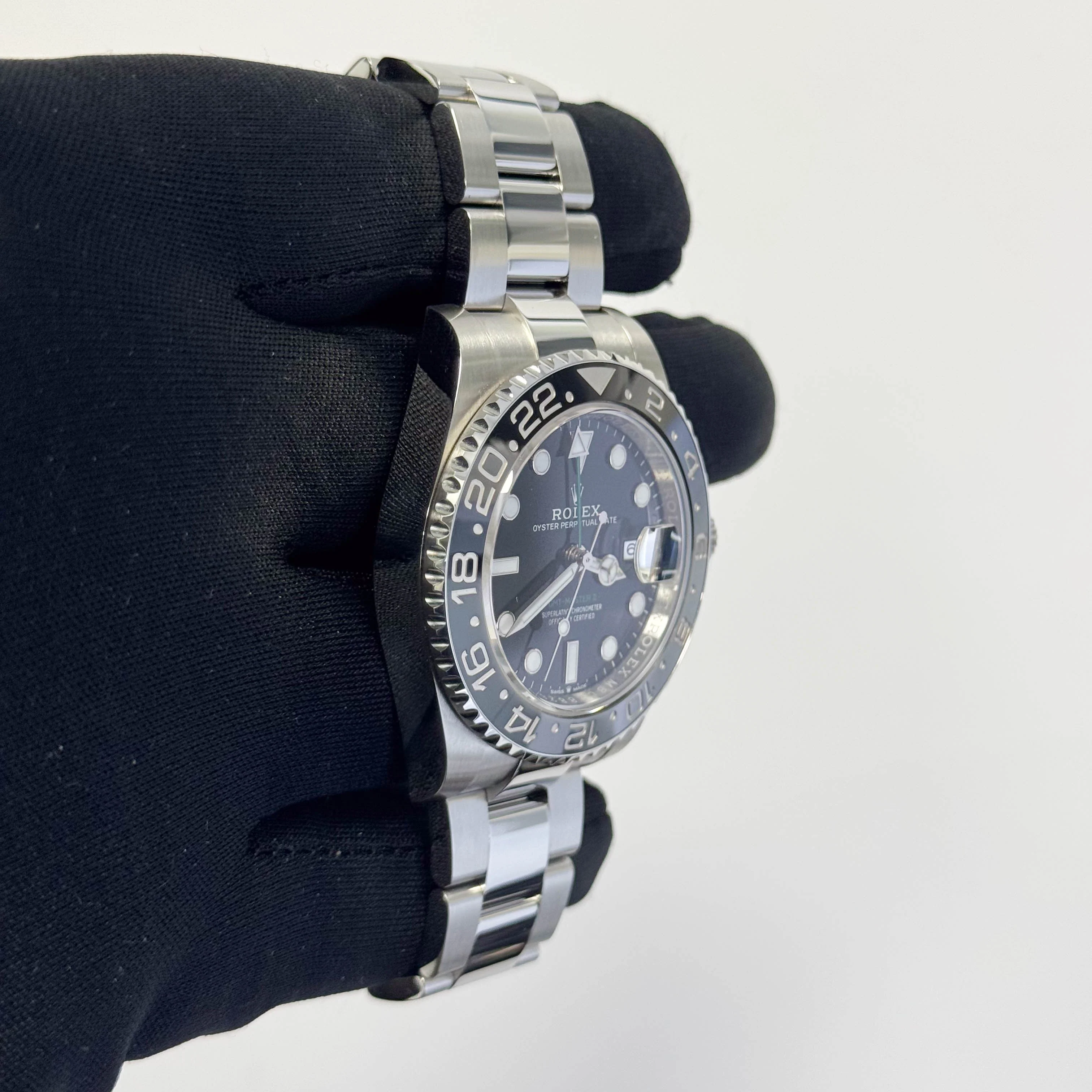 Rolex GMT Master II 40mm Black Dial Watch Ref# 126710GRNR - Image 3