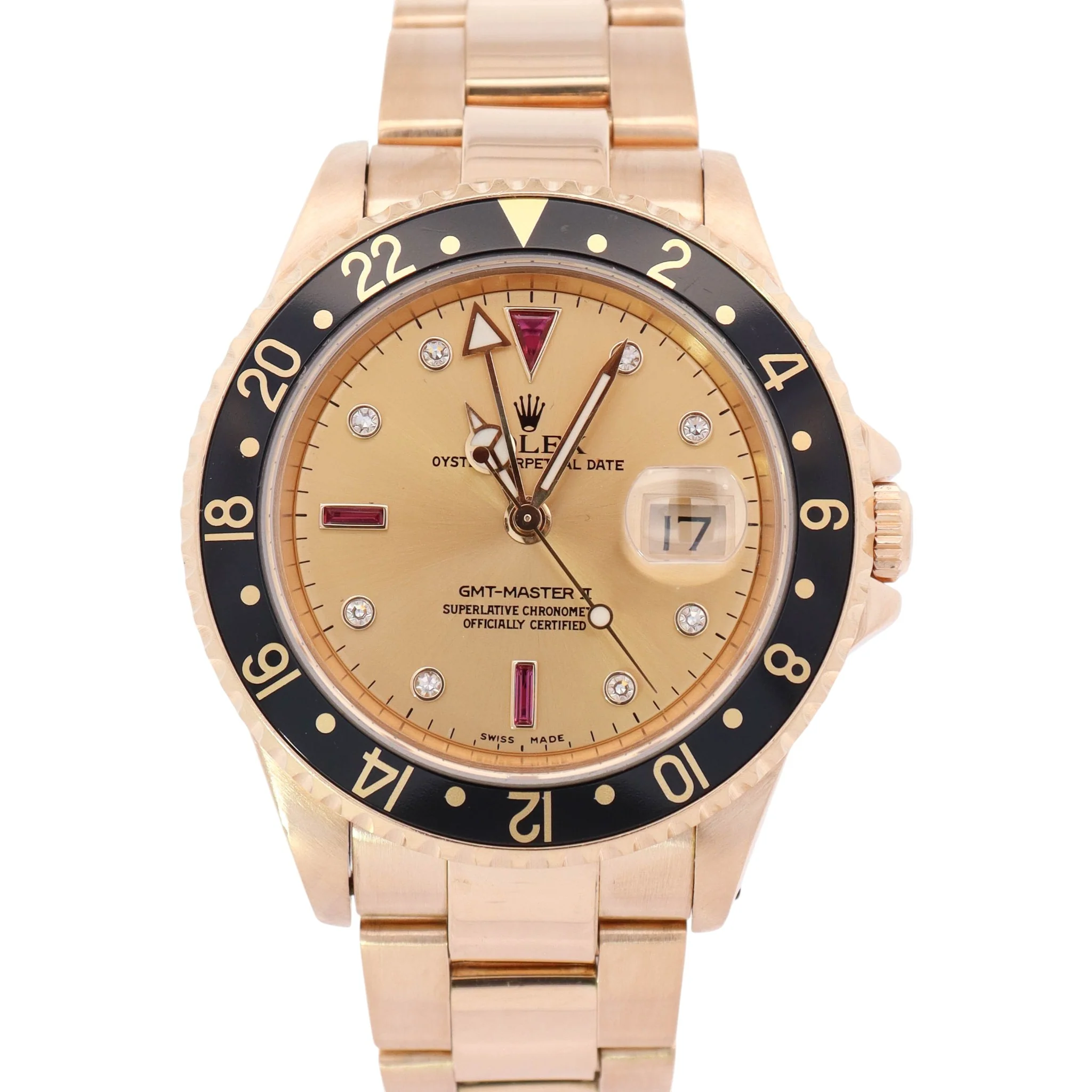 Rolex GMT-Master II 40mm Champagne Dial Watch Ref# 16718