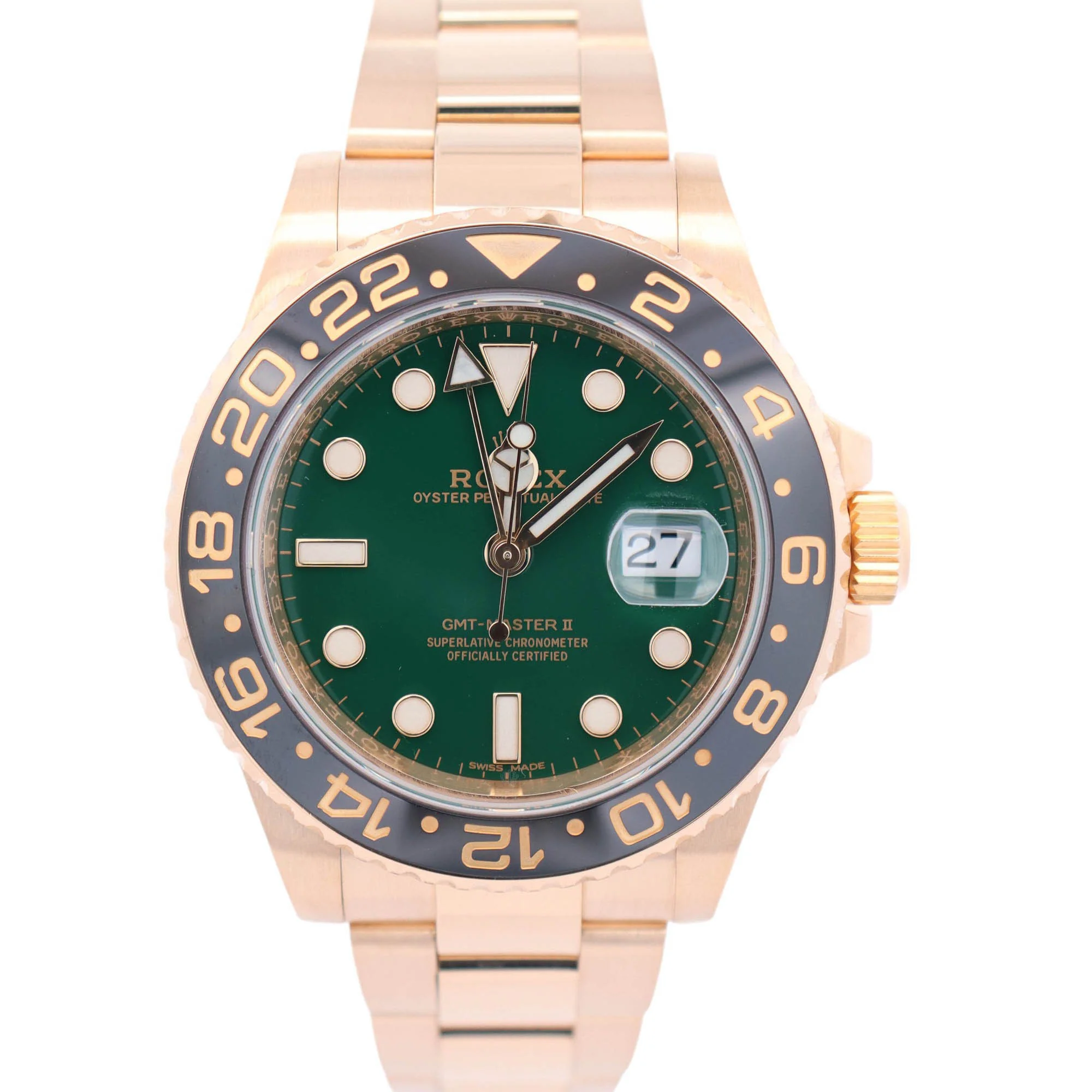 Rolex GMT Master II 40mm Green Dial Ref# 116718LN