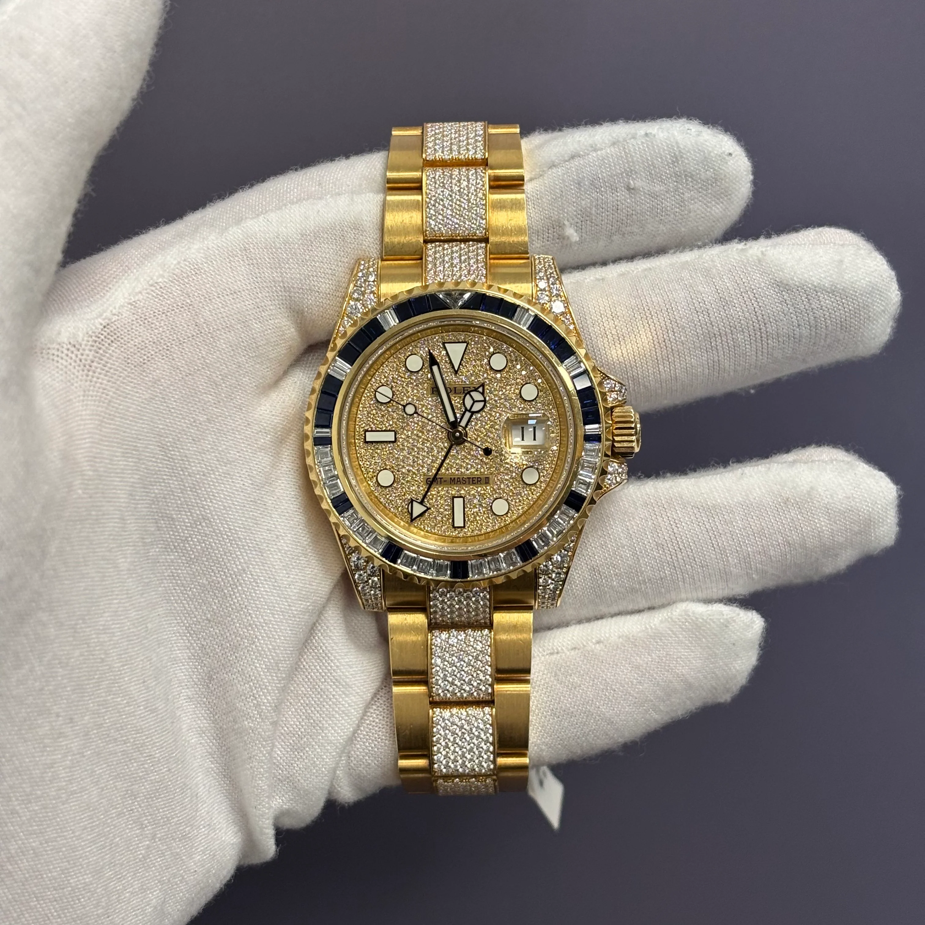 Rolex GMT-Master II 40mm Pave Dial Watch Ref# 116758SA - Image 2