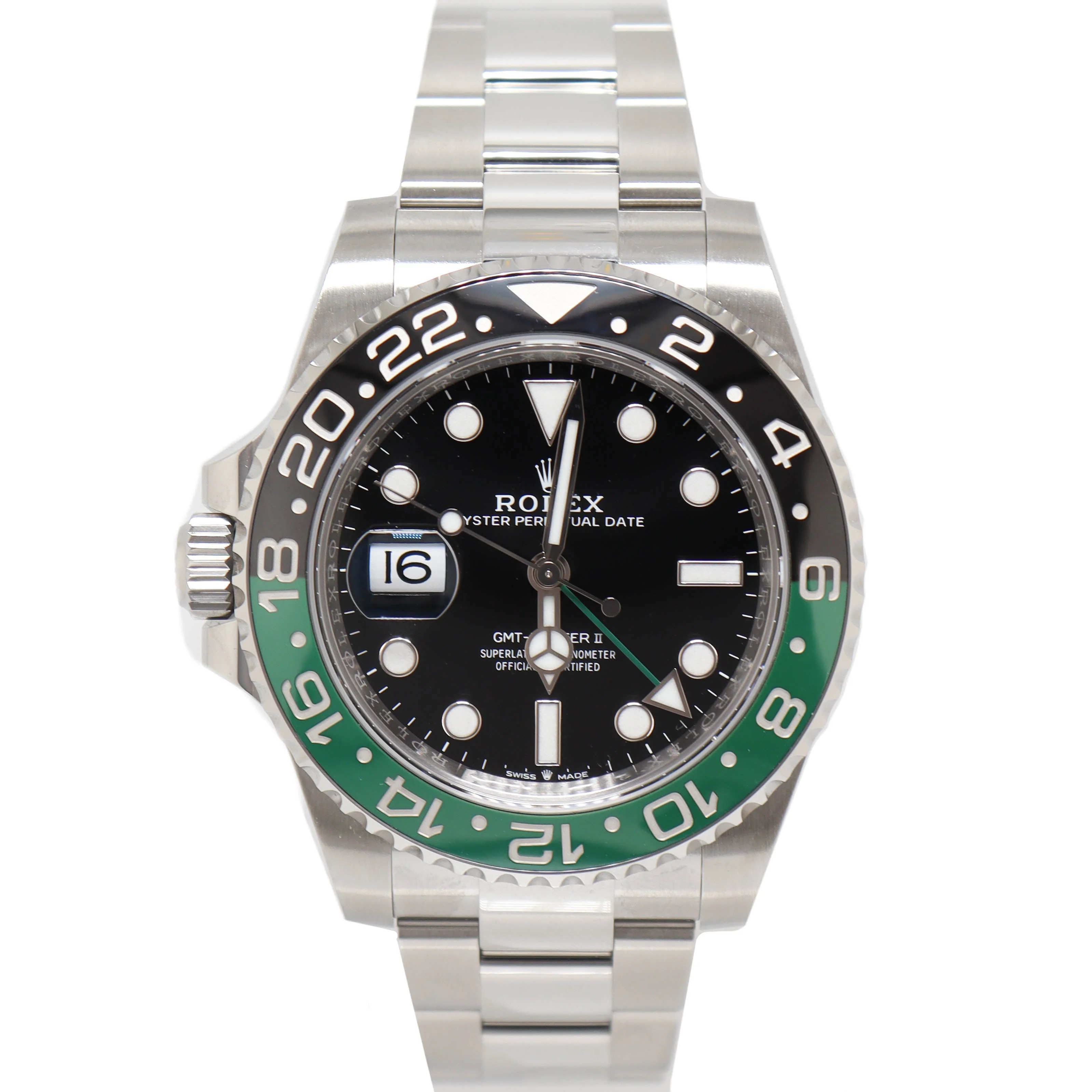 Rolex GMT Master II "Sprite" Stainless Steel 40mm Black Dot Dial Watch Reference #: 126720VTNR - Image 5