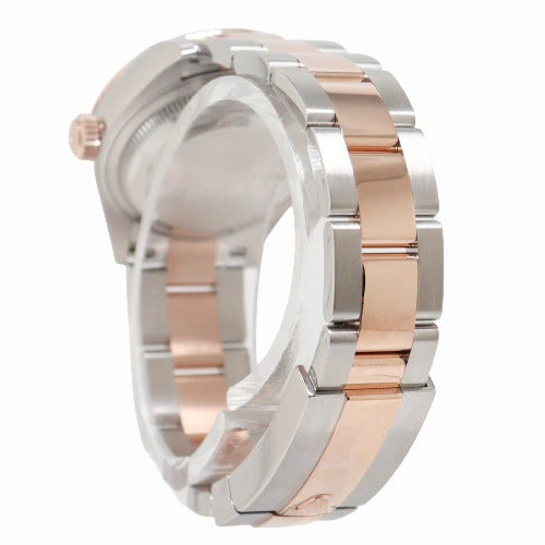 Rolex Ladies Datejust Everose & Stainless Steel 28mm Olive Diamond Dial Watch Reference# 279171 - Image 3