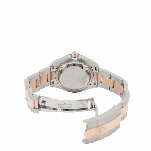 Rolex Ladies Datejust Everose & Stainless Steel 28mm Olive Diamond Dial Watch Reference# 279171 - Image 5