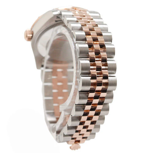 Rolex Ladies Datejust Stainless Steel and Rose Gold 31mm Pink Flower Print Dial Watch Reference# 178341 - Image 3