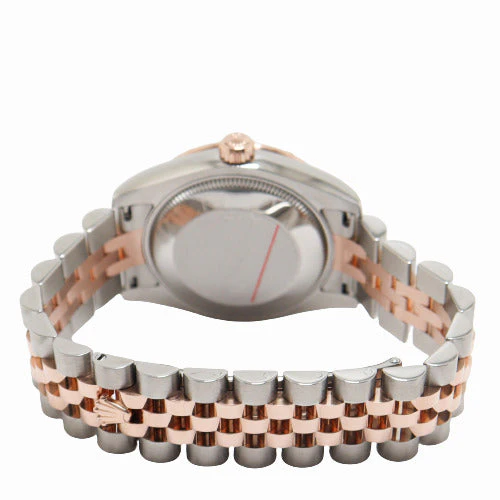 Rolex Ladies Datejust Stainless Steel and Rose Gold 31mm Pink Flower Print Dial Watch Reference# 178341 - Image 4