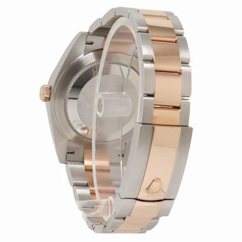 Rolex Men's Datejust Everose & Stainless Steel 41mm White MOP Diamond Dial Watch Reference# 539G80F5 - Image 3