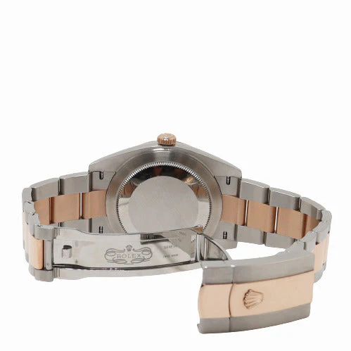 Rolex Men's Datejust Everose & Stainless Steel 41mm White MOP Diamond Dial Watch Reference# 539G80F5 - Image 5
