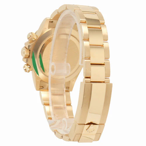 Rolex Mens Daytona Yellow Gold 40mm Black Chronograph Diamond Dial Watch Ref# 116508 - Image 3