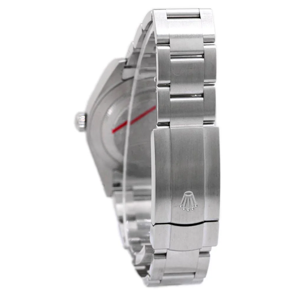 Rolex Men's Oyster Perpetual Stainless Steel 39mm Black Stick Dial Watch Reference #: 114300 - Image 3