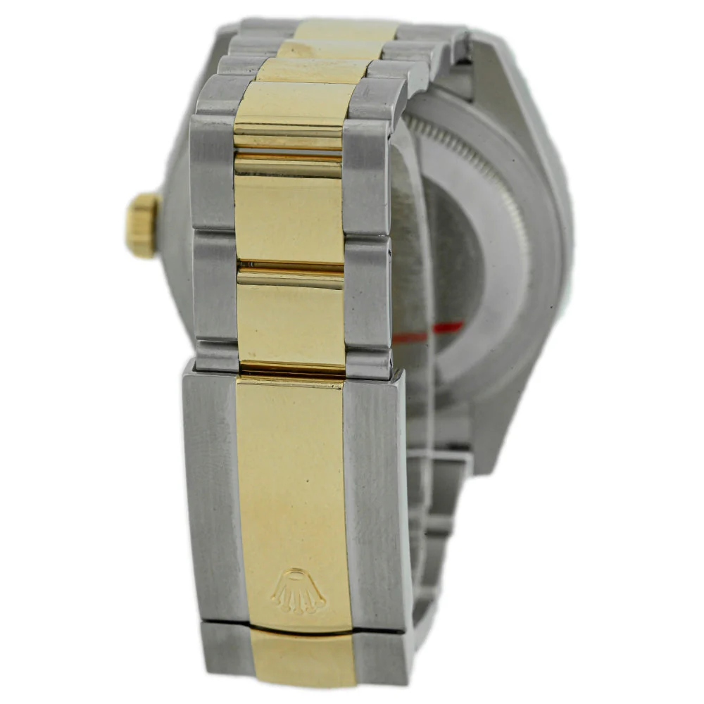 Rolex Men's Sky-Dweller 18K Yellow Gold & Steel 42mm Black Stick Dial Watch Reference# 326933 - Image 3