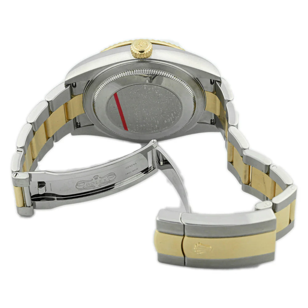 Rolex Men's Sky-Dweller 18K Yellow Gold & Steel 42mm Black Stick Dial Watch Reference# 326933 - Image 5