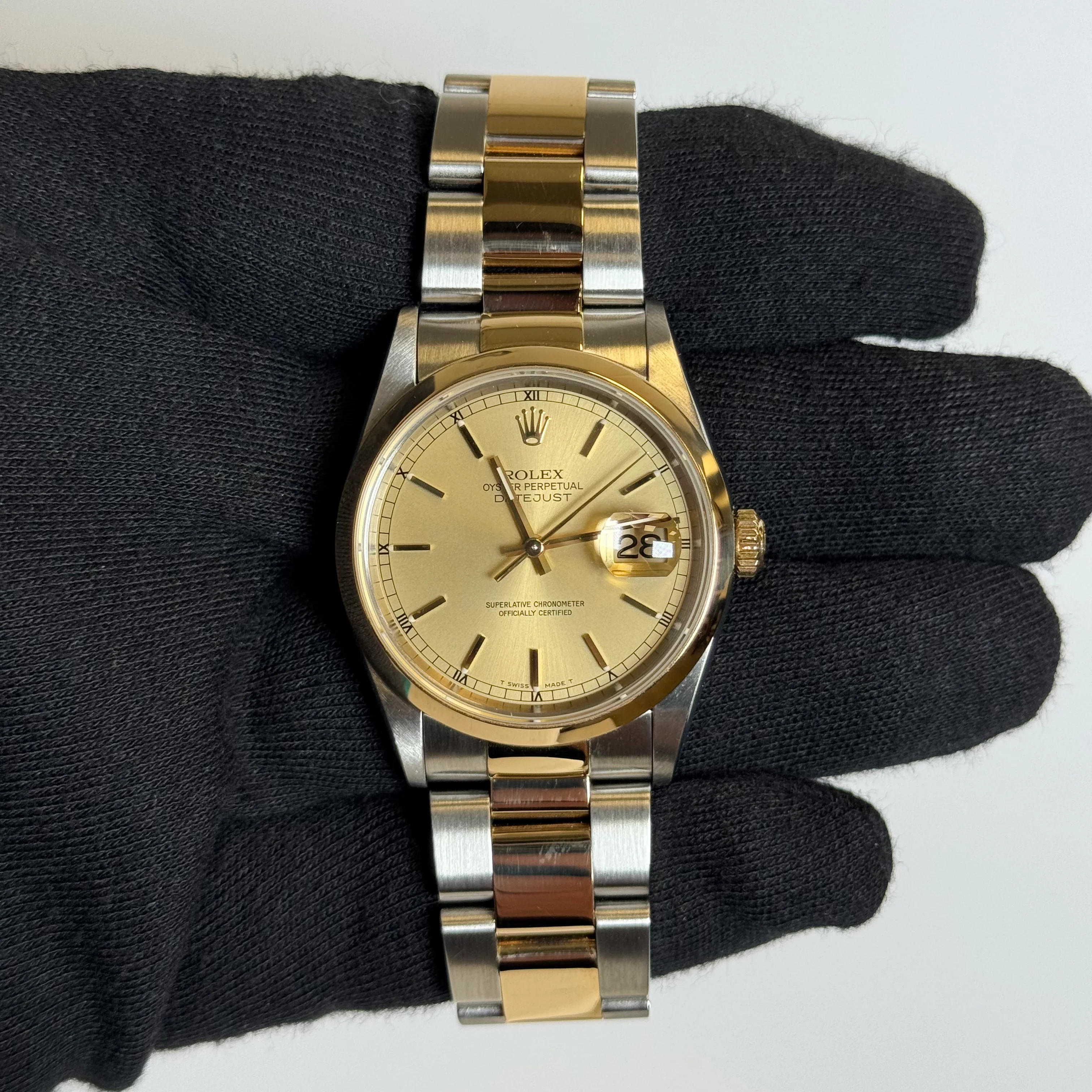 Rolex Datejust 36mm Champagne Dial Watch Ref# 16203 - Image 2