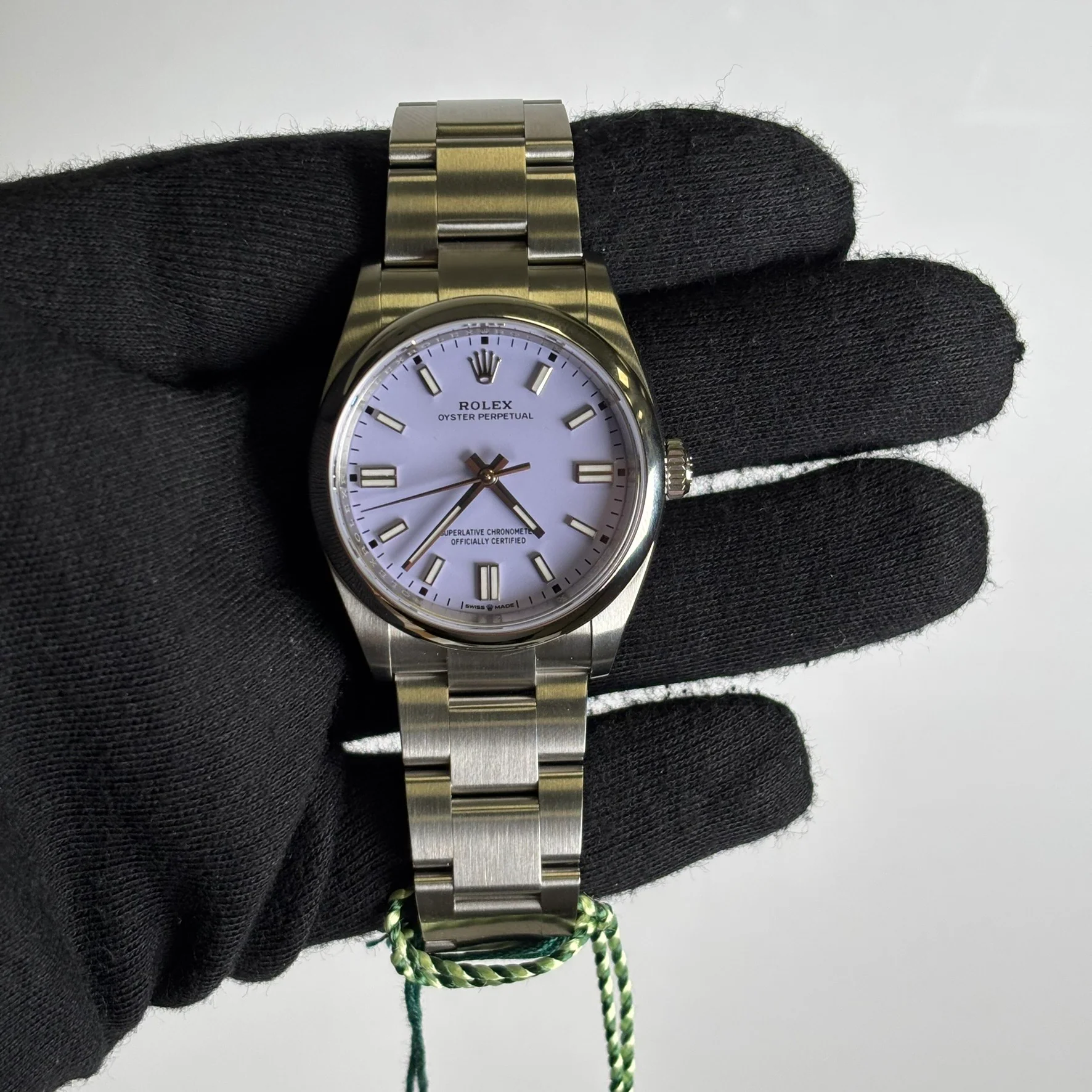 Rolex Oyster Perpetual 36mm Lavender Dial Watch Ref# 126000 - Image 2