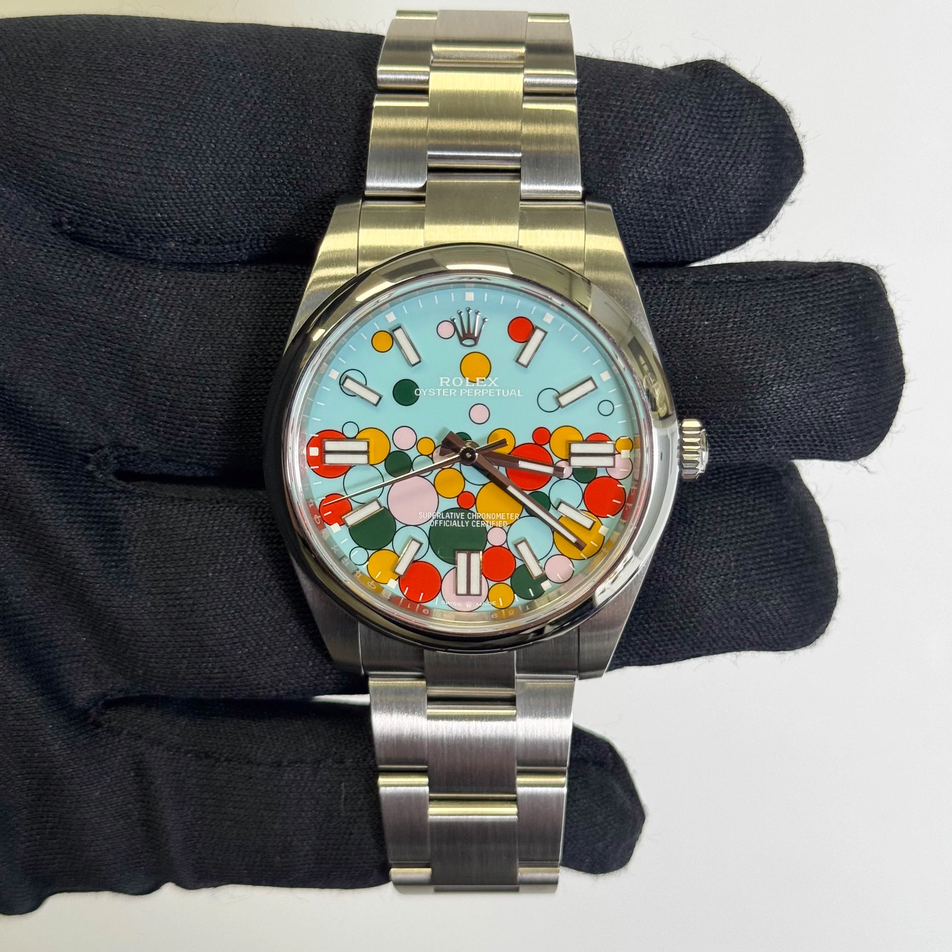 Rolex Oyster Perpetual 41mm Celebration Stick Dial Watch Ref# 124300 - Image 2