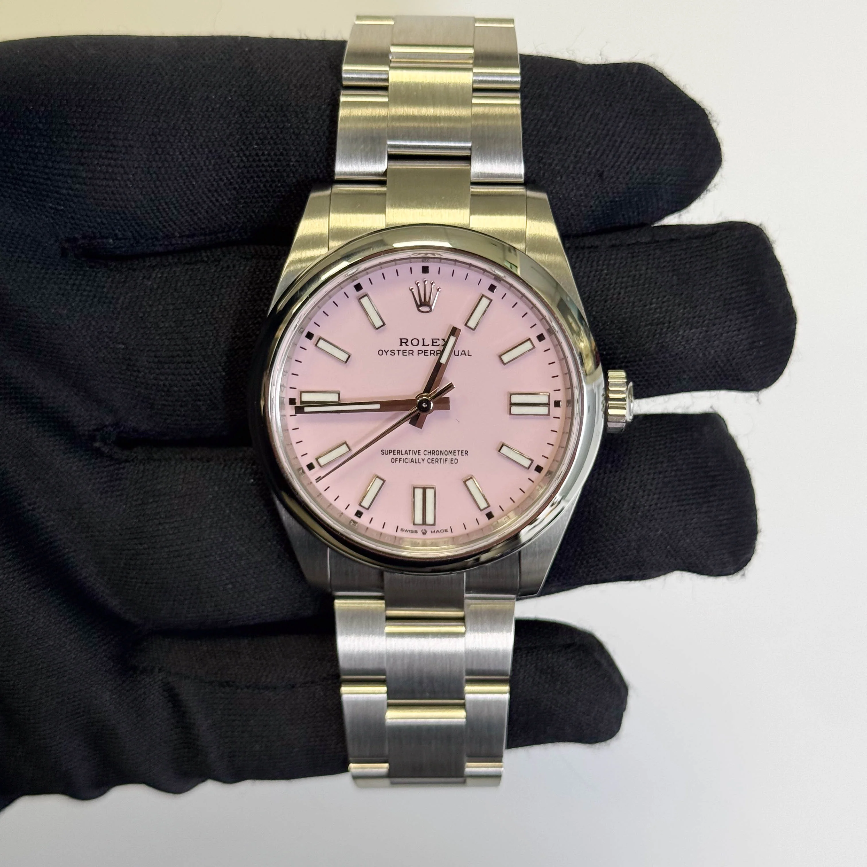 Rolex Oyster Perpetual 41mm Pink Dial Watch Ref# 134300 - Image 2