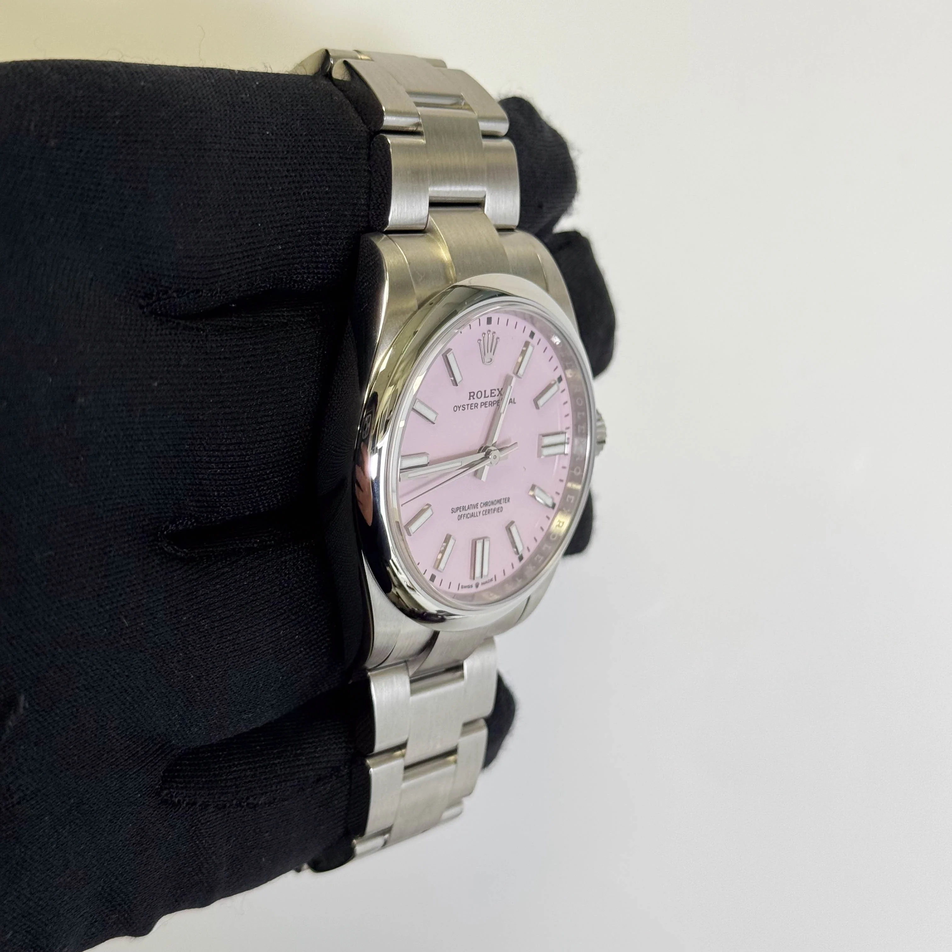 Rolex Oyster Perpetual 41mm Pink Dial Watch Ref# 134300 - Image 3