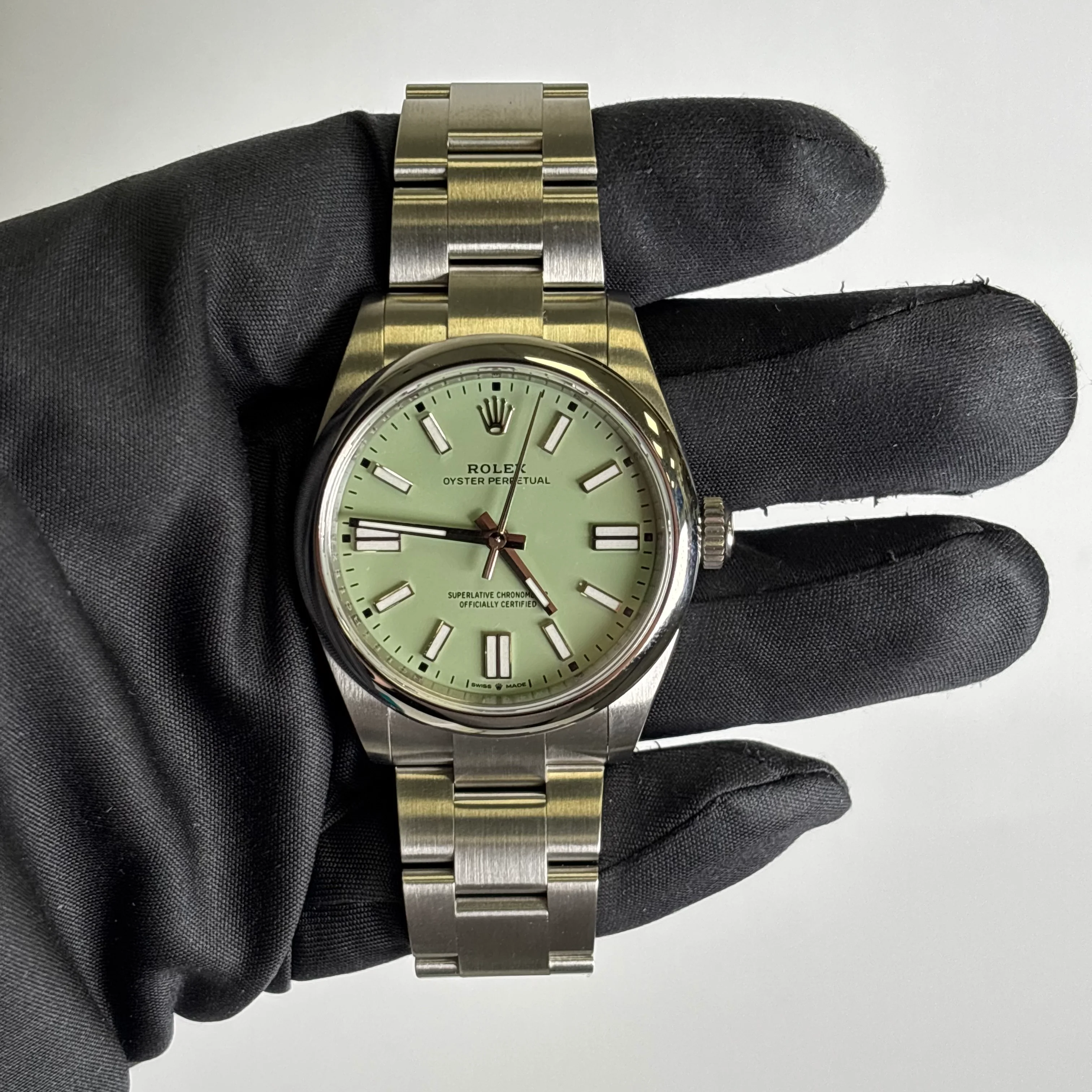 Rolex Oyster Perpetual 41mm Pistachio Dial Watch Ref# 134300 - Image 2