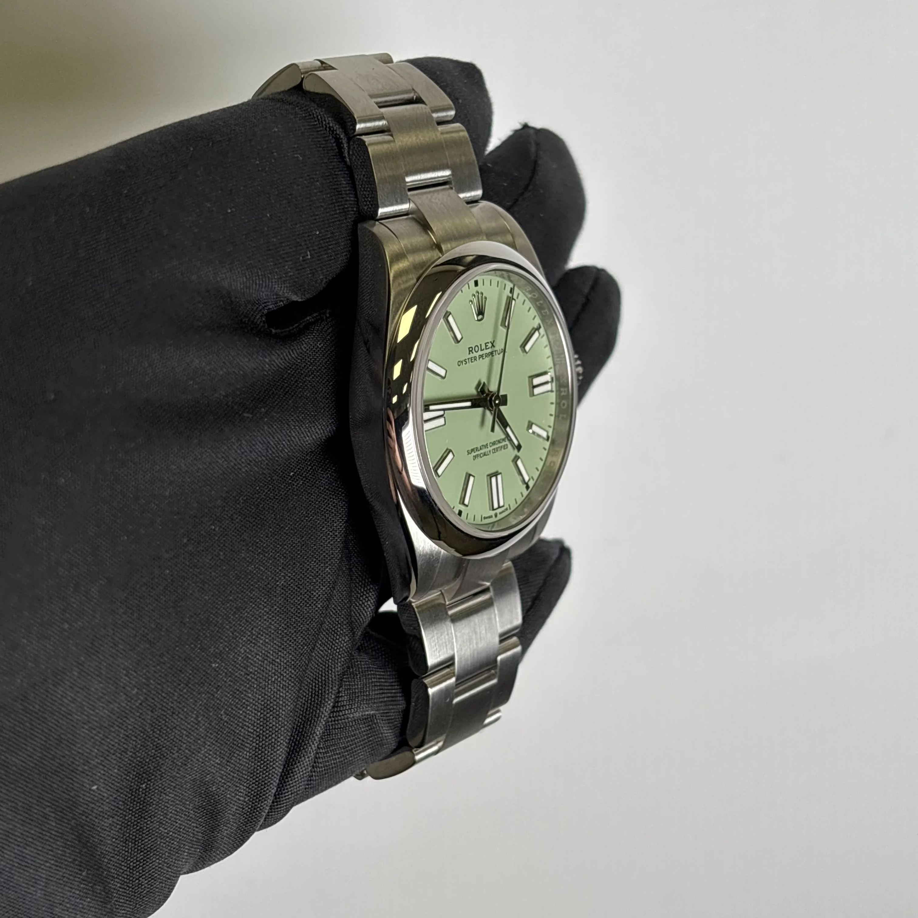 Rolex Oyster Perpetual 41mm Pistachio Dial Watch Ref# 134300 - Image 3