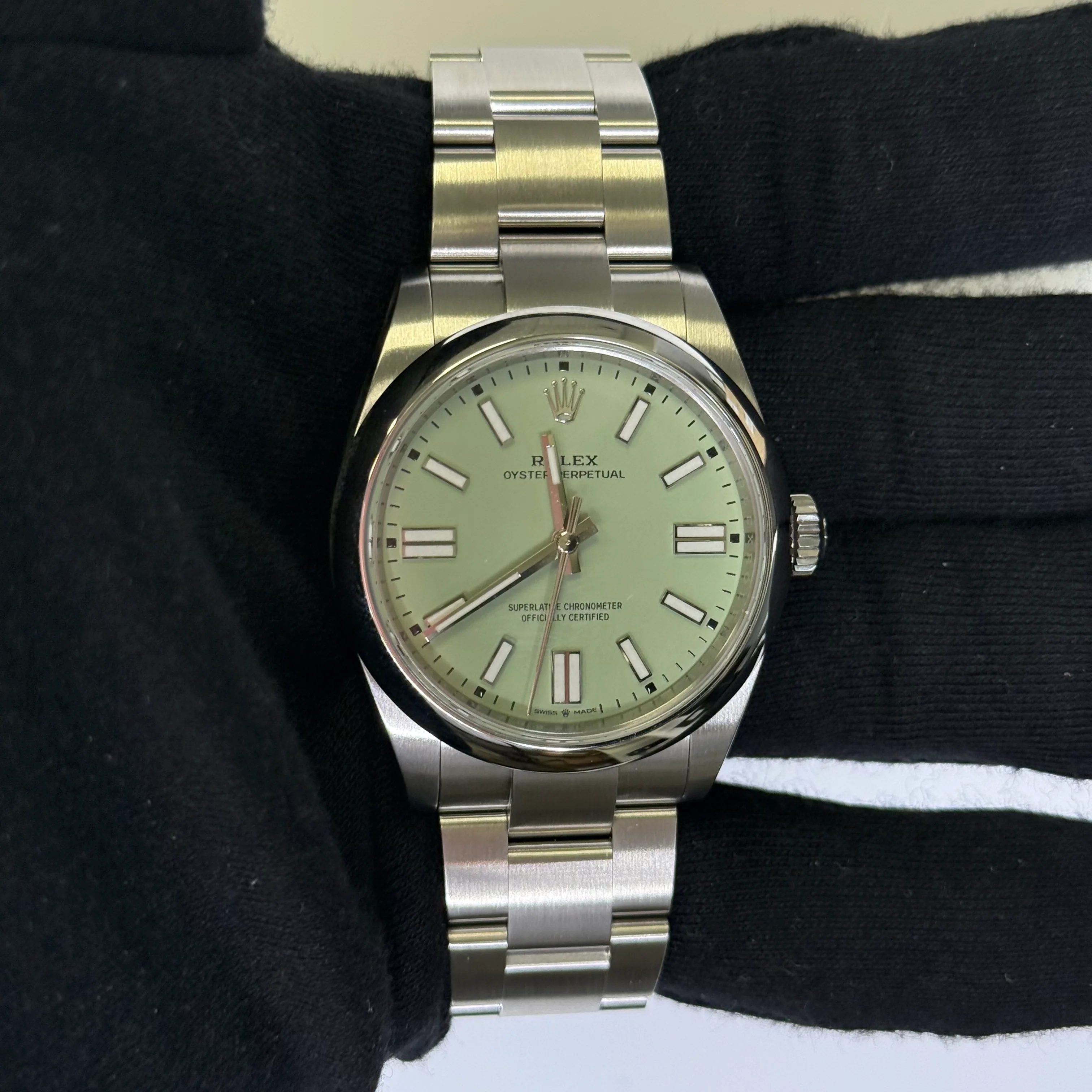Rolex Oyster Perpetual 41mm Pistachio Dial Watch Ref# 134300 - Image 2