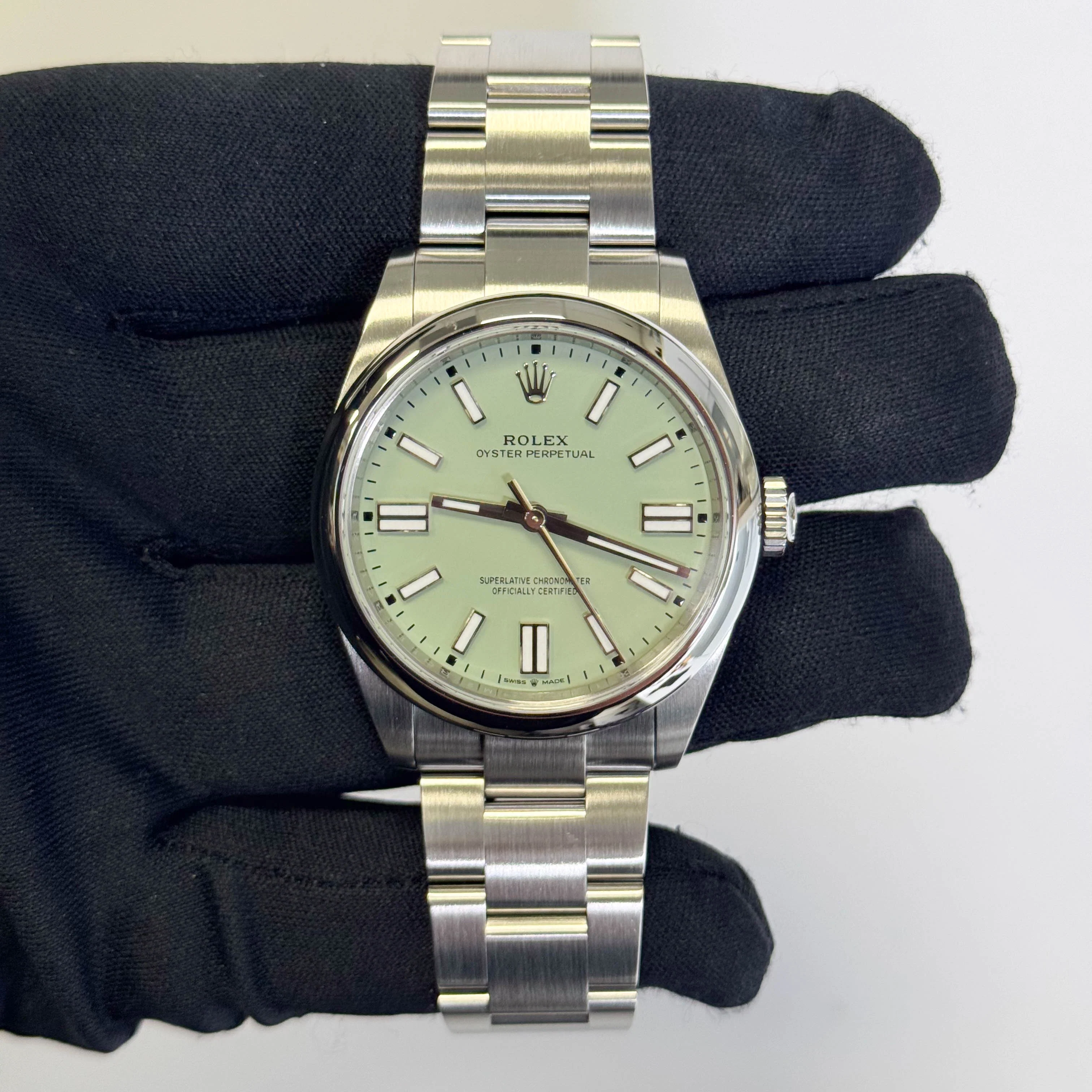 Rolex Oyster Perpetual 41mm Pistachio Dial Watch Ref# 134300 - Image 2