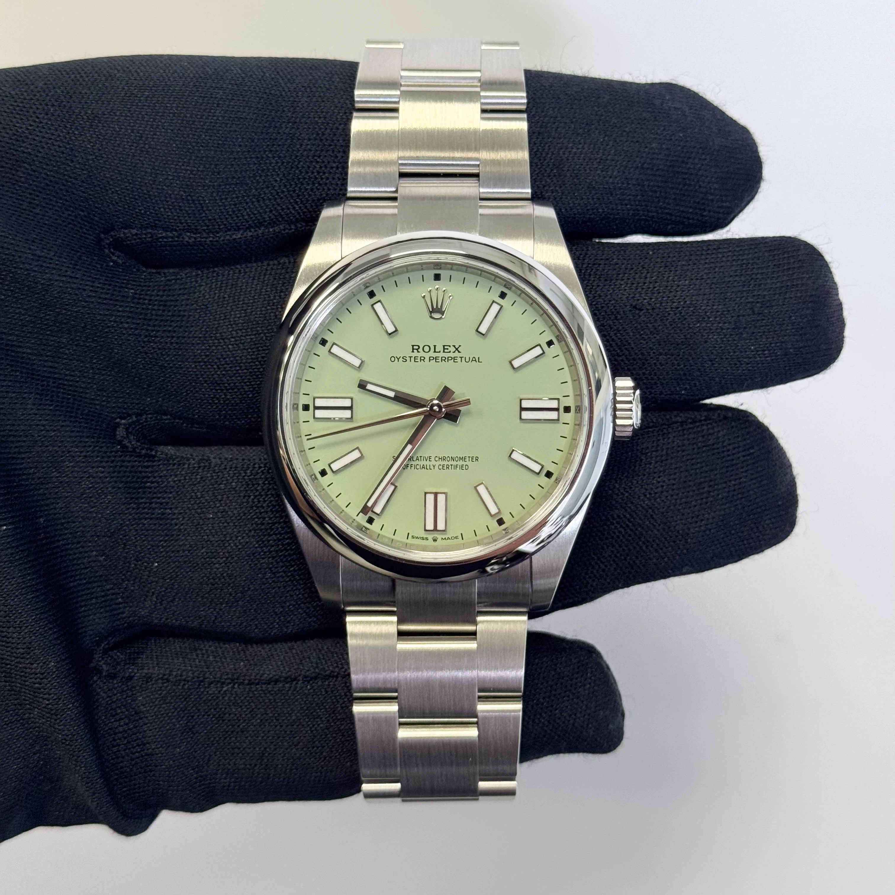 Rolex Oyster Perpetual 41mm Pistachio Dial Watch Ref# 134300 - Image 2