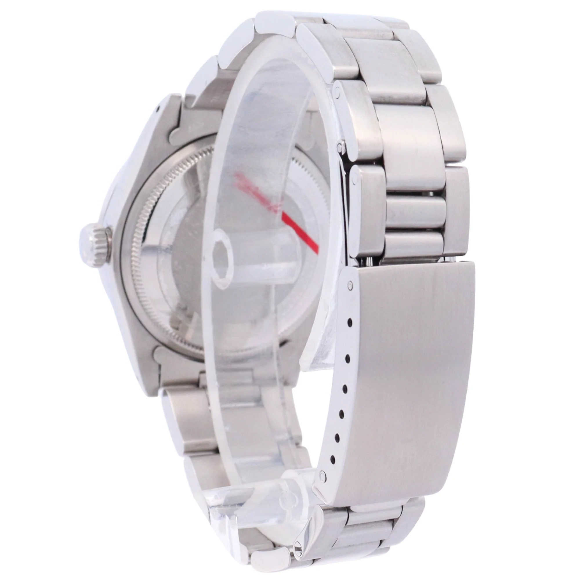 Rolex Oyster Perpetual Date 34mm Stainless Steel Custom White MOP Diamond Dial Watch Reference# 1501 - Image 3