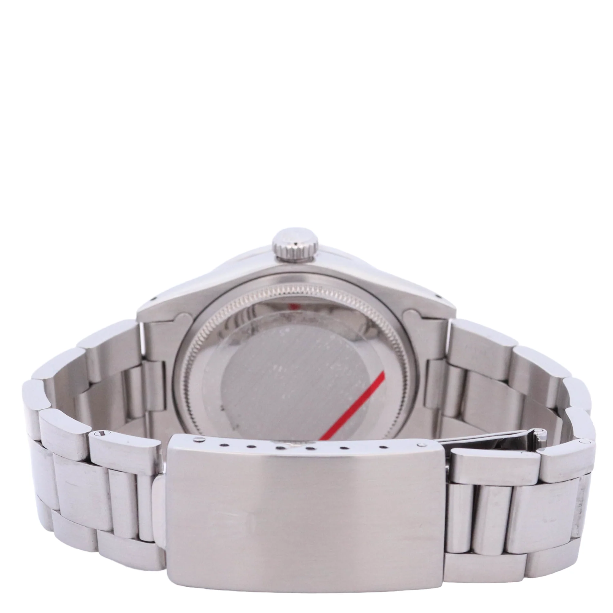 Rolex Oyster Perpetual Date 34mm Stainless Steel Custom White MOP Diamond Dial Watch Reference# 1501 - Image 4