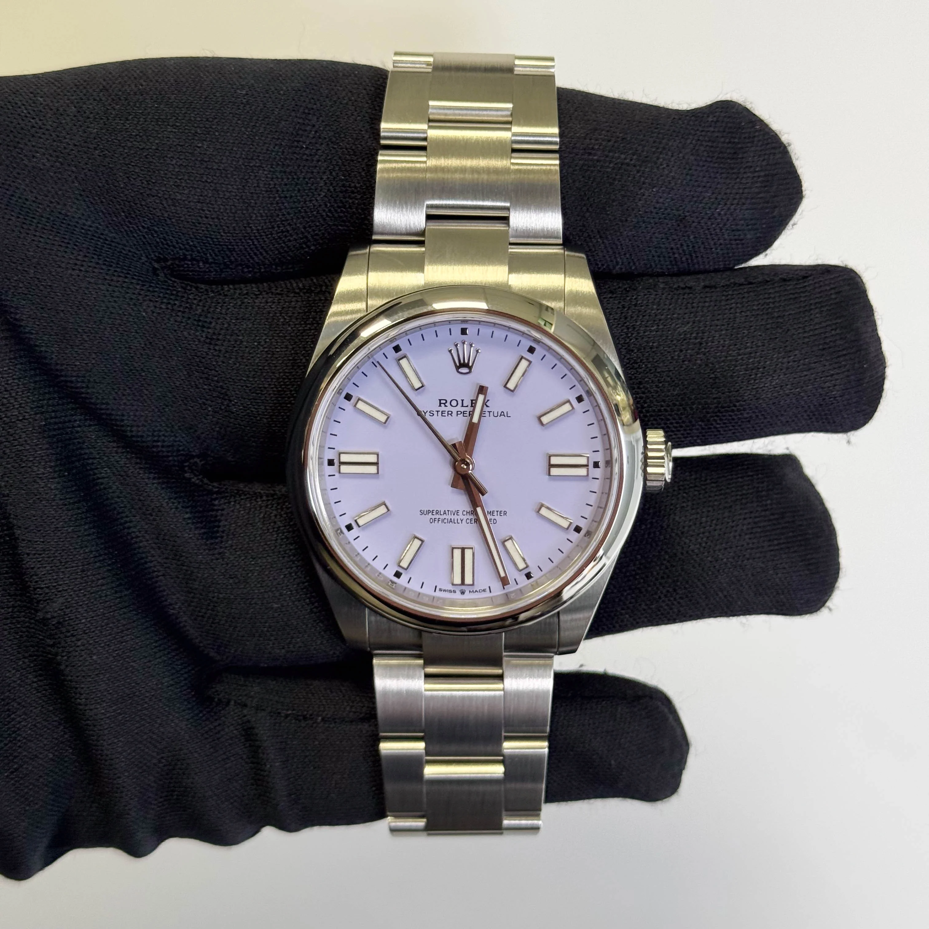Rolex Oyster Perpetual Lavender 41mm Dial Watch Ref# 134300 - Image 2